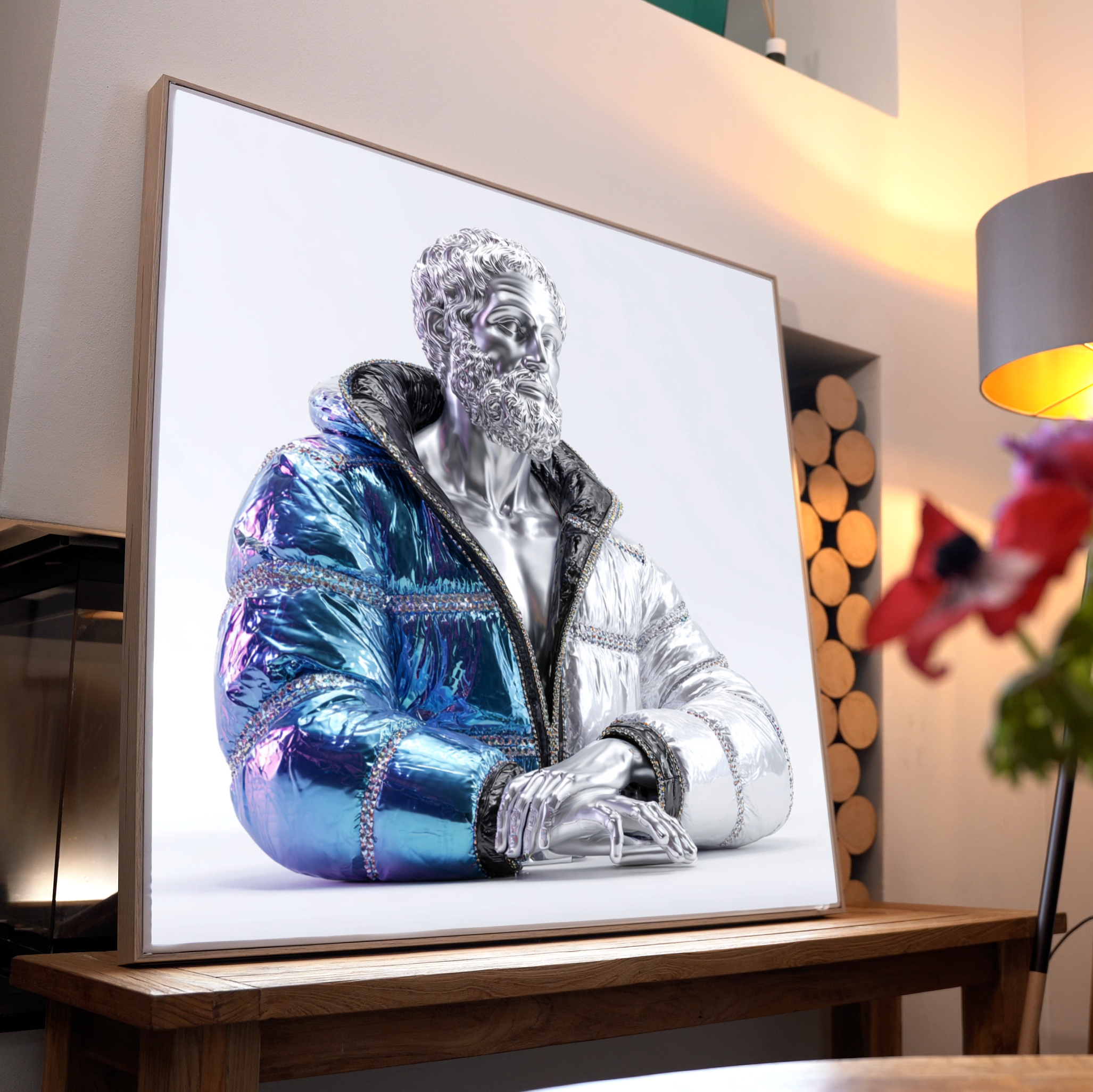 Skulptur Chrome Modern | LED Bild