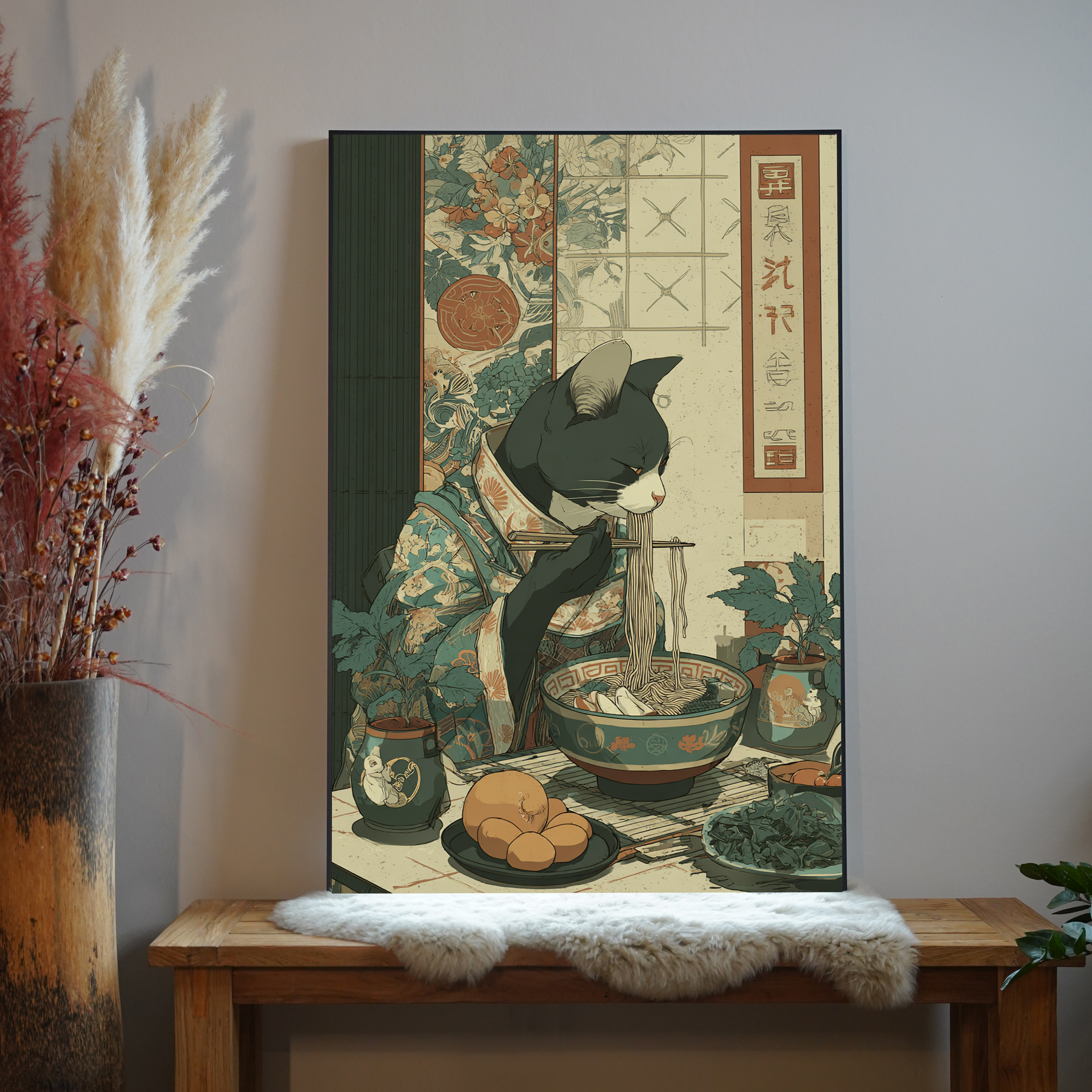 Katzen Ramen 3 | LED Bild