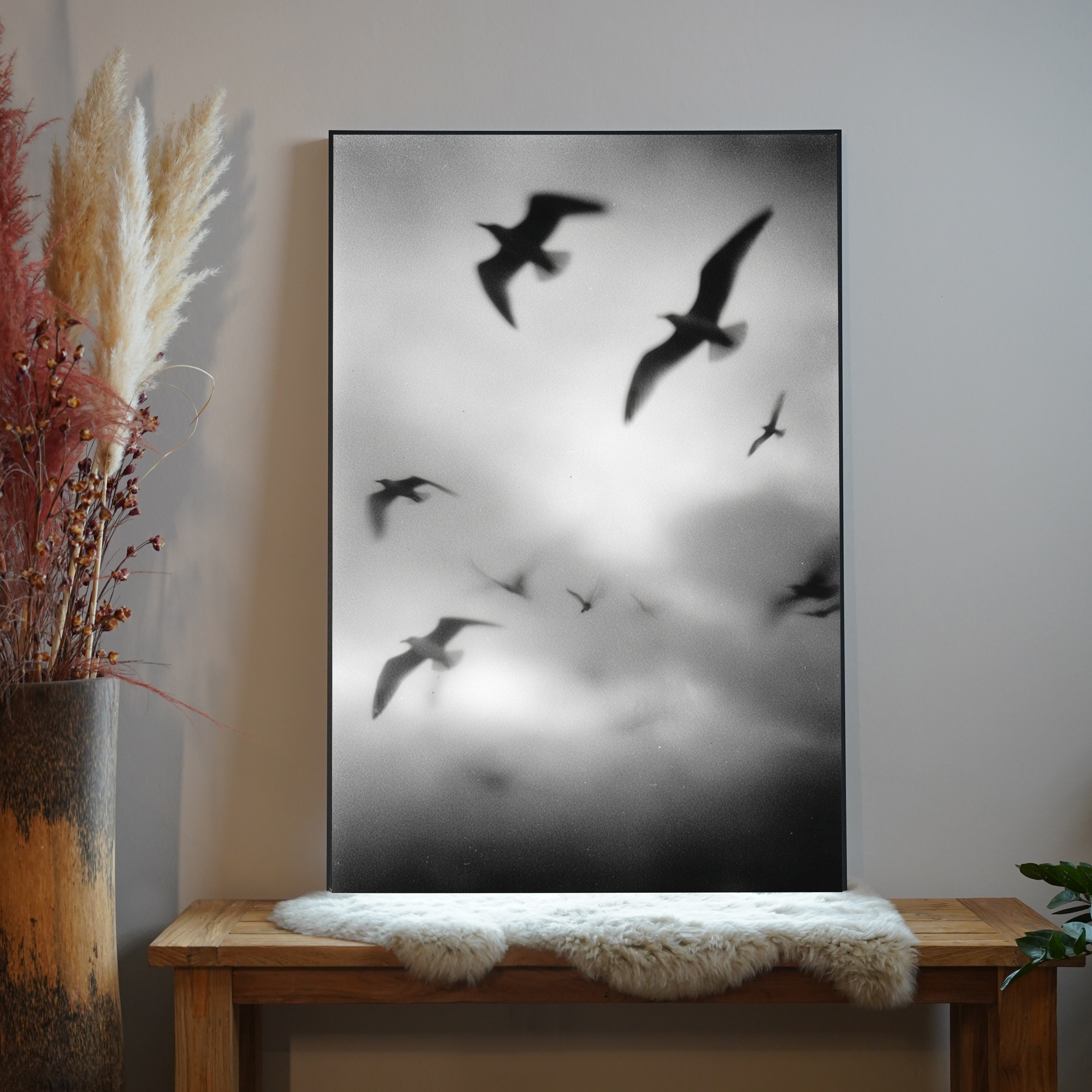 Möwen Verschwommen 3 | LED Bild