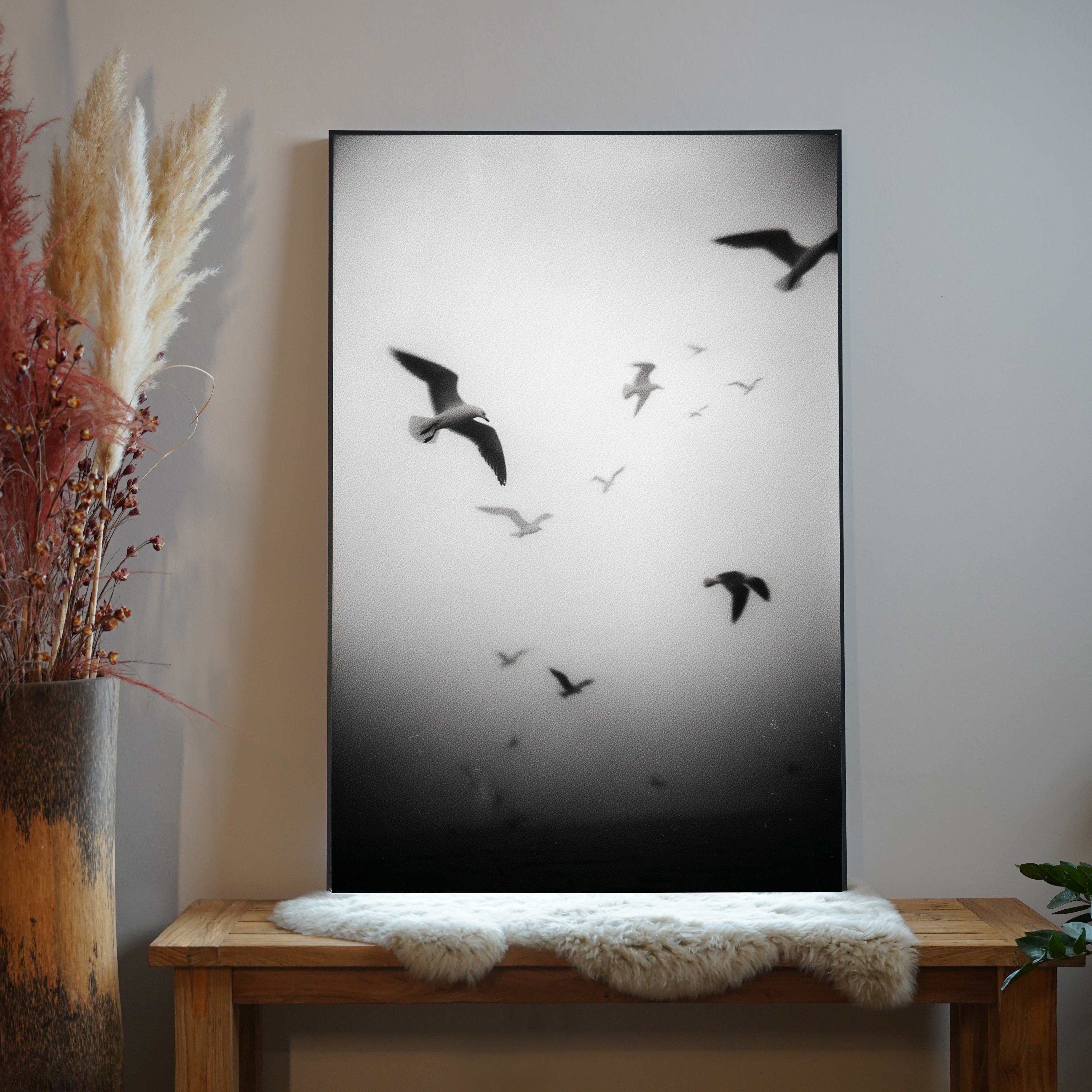 Möwen Verschwommen 4 | LED Bild