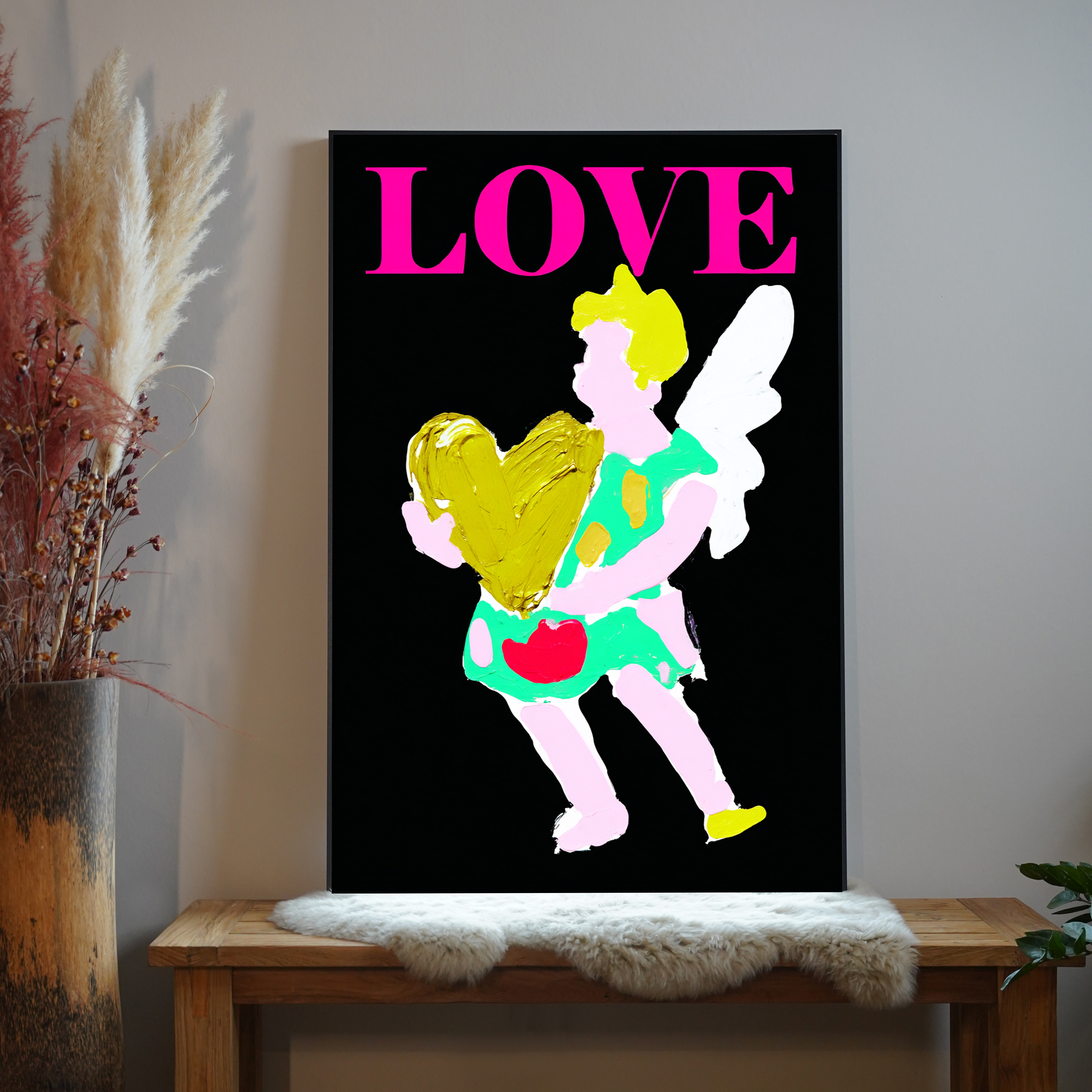 Engel Abstrakt Bunt 2 | LED Bild