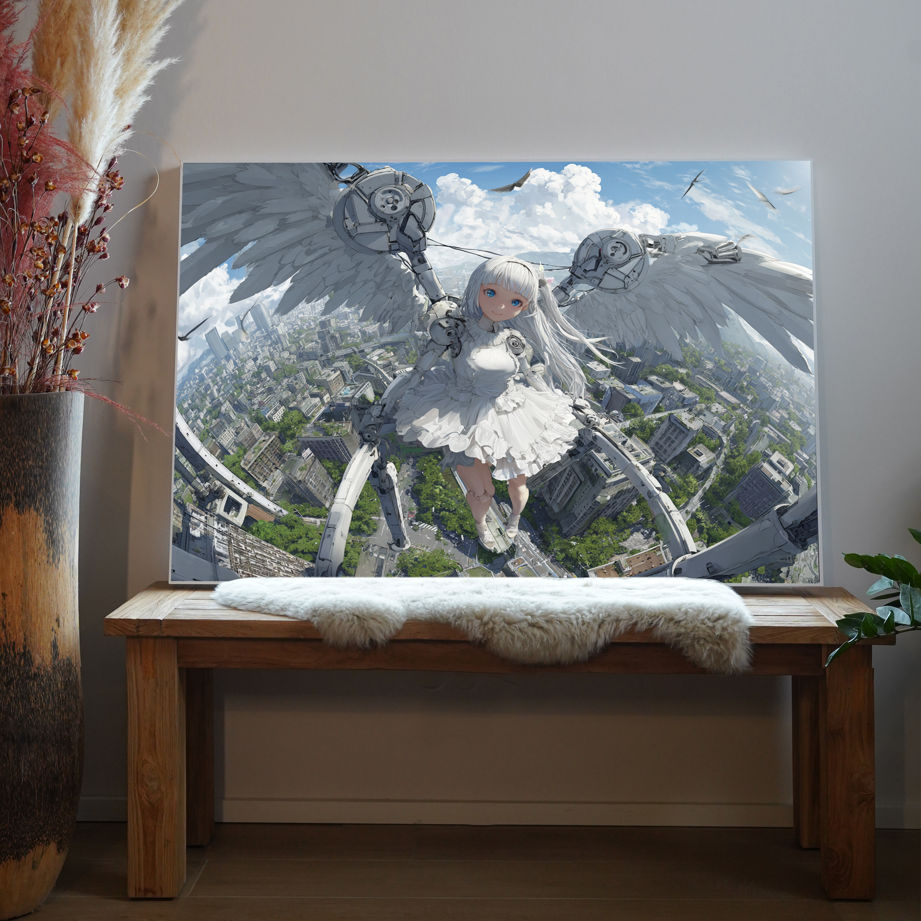 Engel Roboter Anime 1 | LED Bild