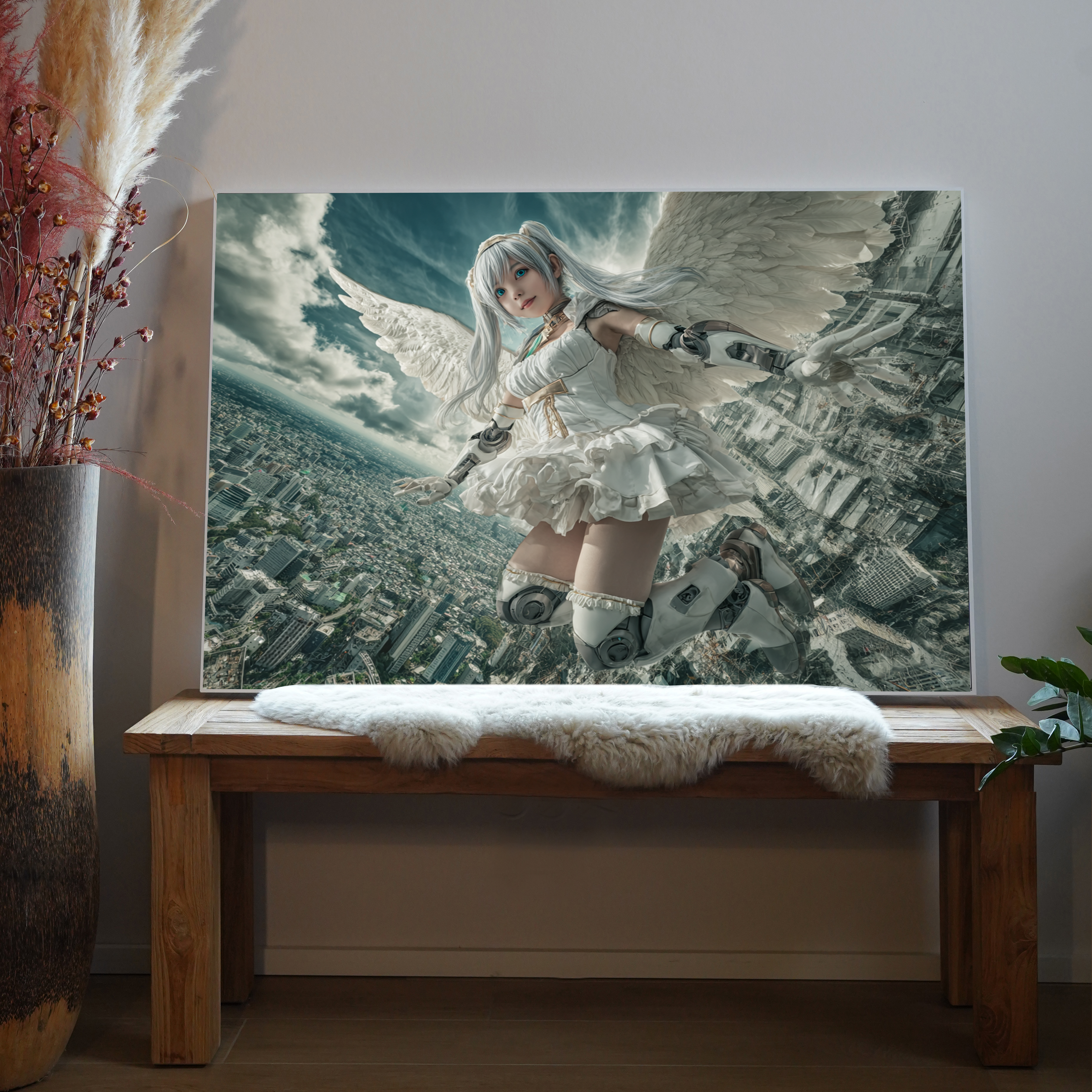 Engel Roboter Anime 2 | LED Bild