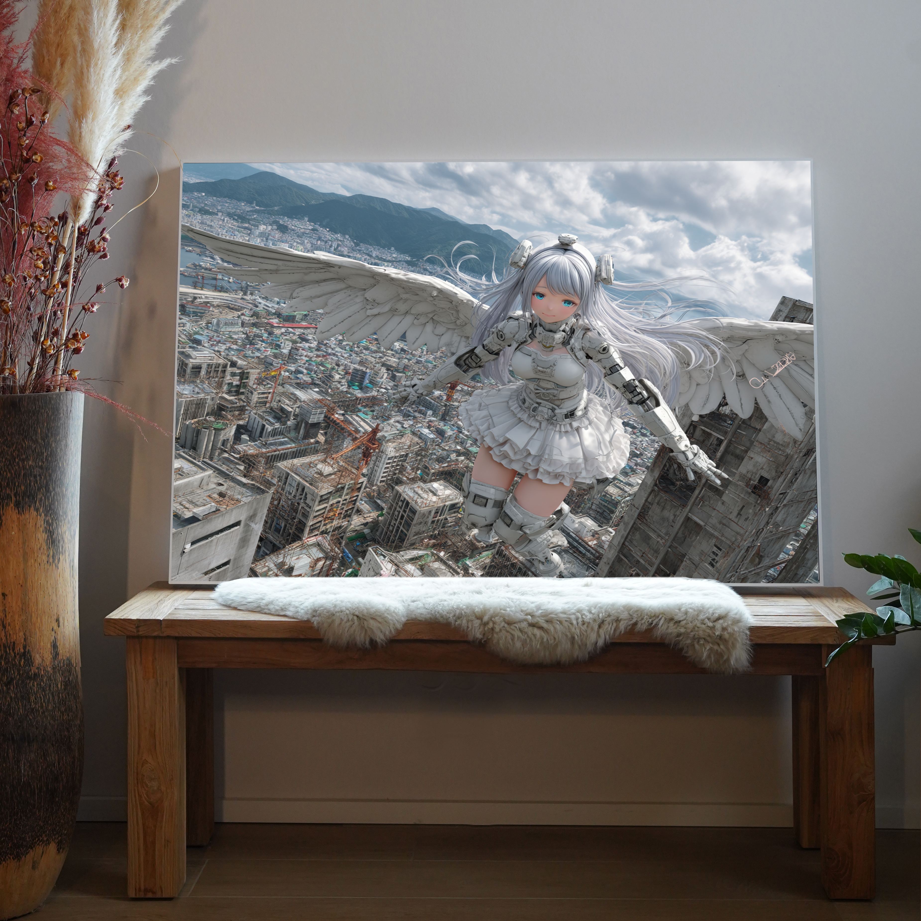 Engel Roboter Anime 3 | LED Bild