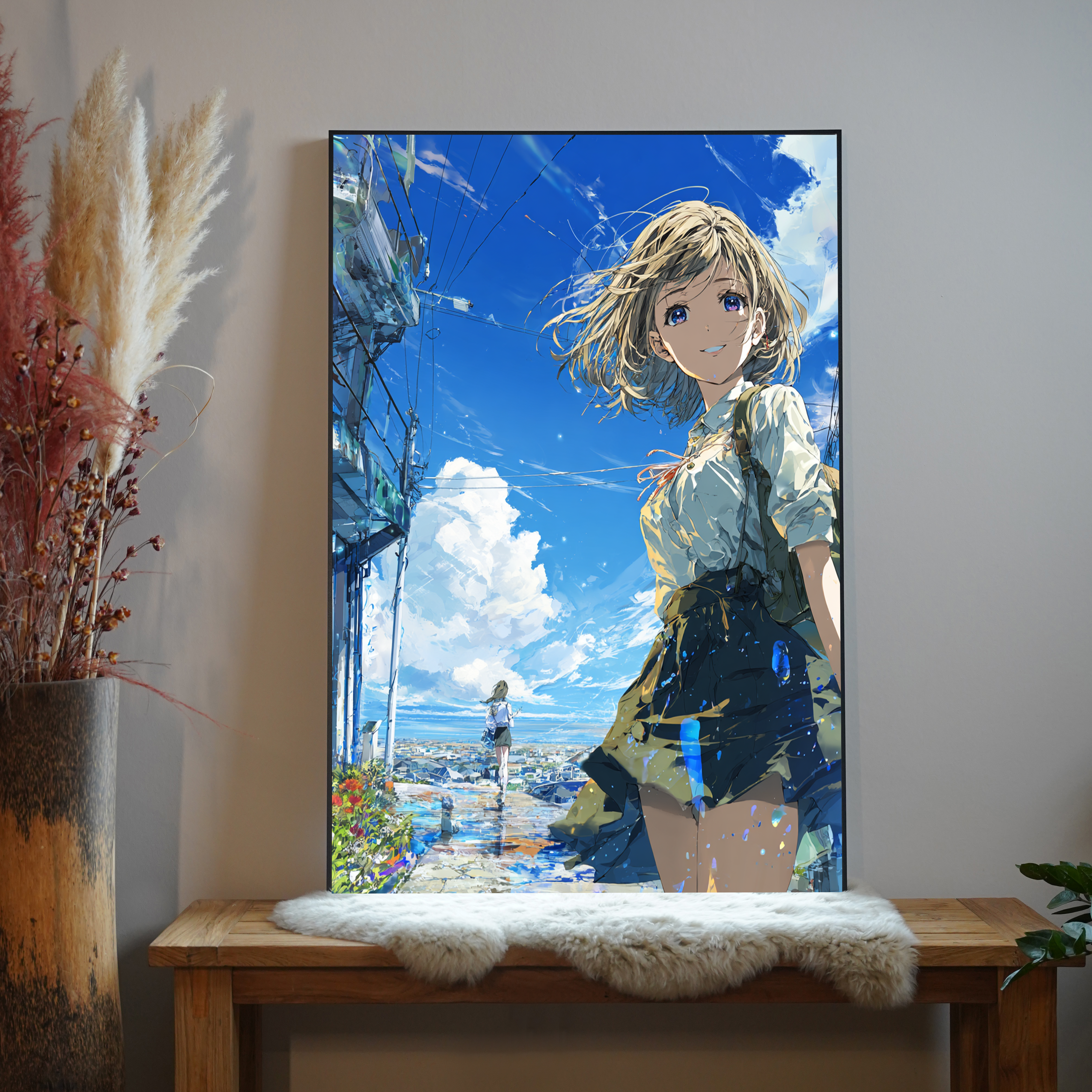 Anime Frau Kleid 2 | LED Bild