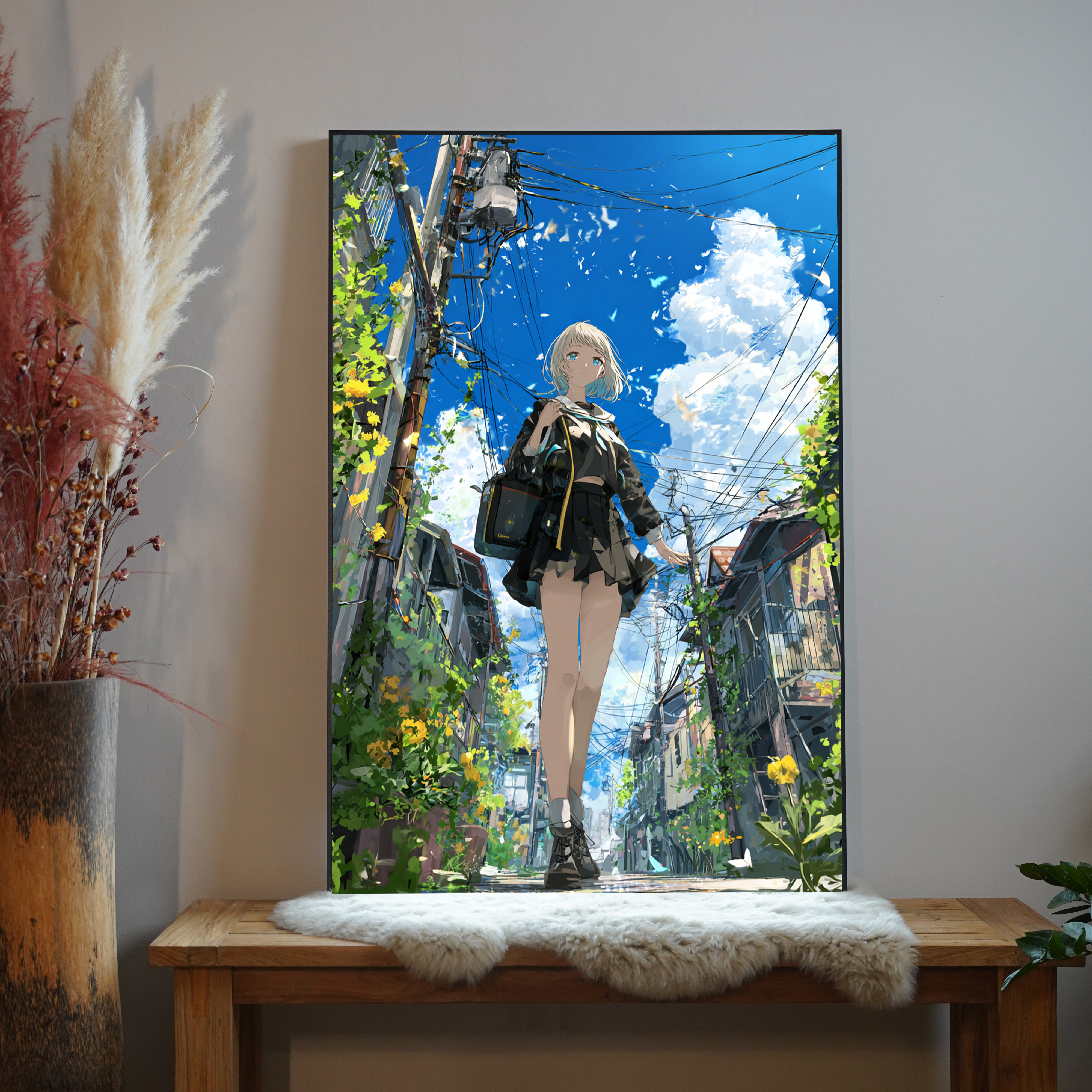 Anime Frau Kleid 3 | LED Bild