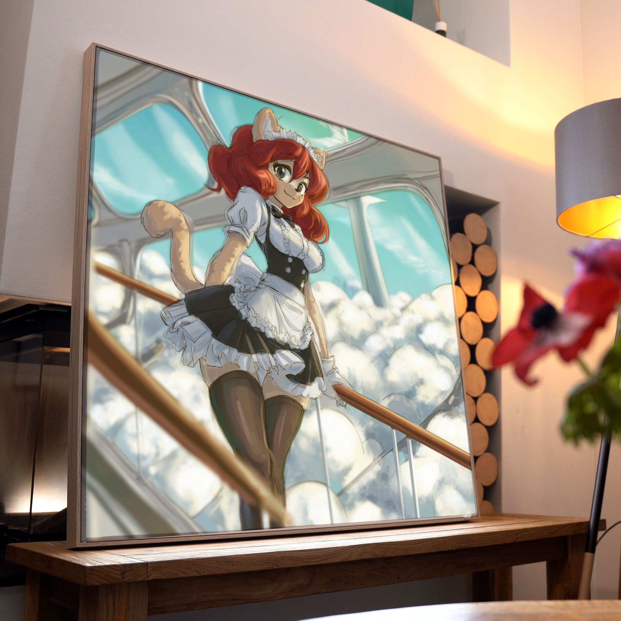 Fuchs Frau Anime 1 | LED Bild
