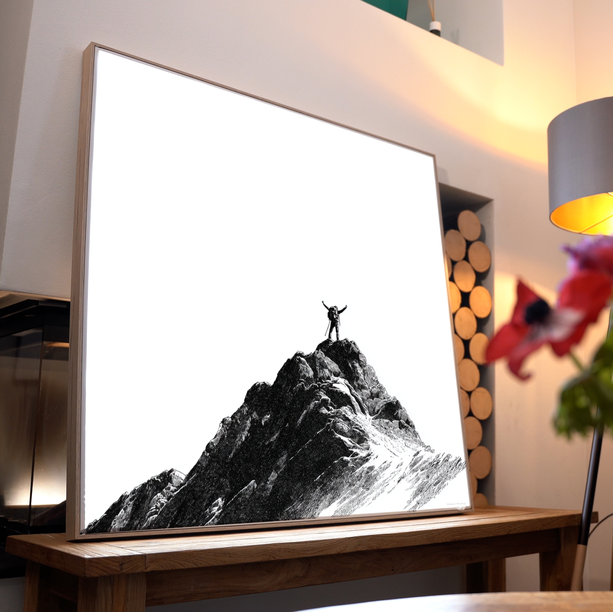 Bergsteiger Silhouette 3 | LED Bild