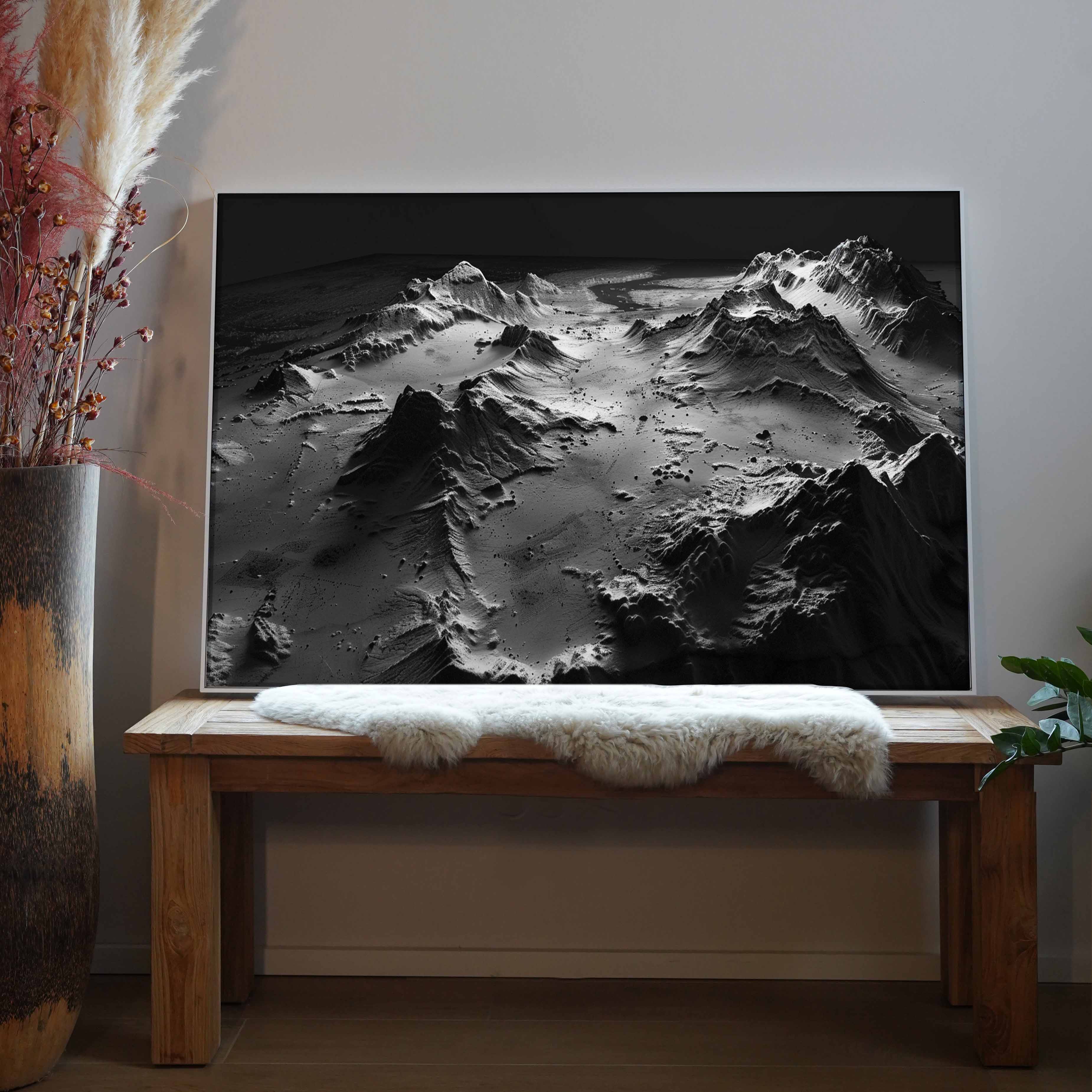 Berglandschaft Skulptur 1 | LED Bild