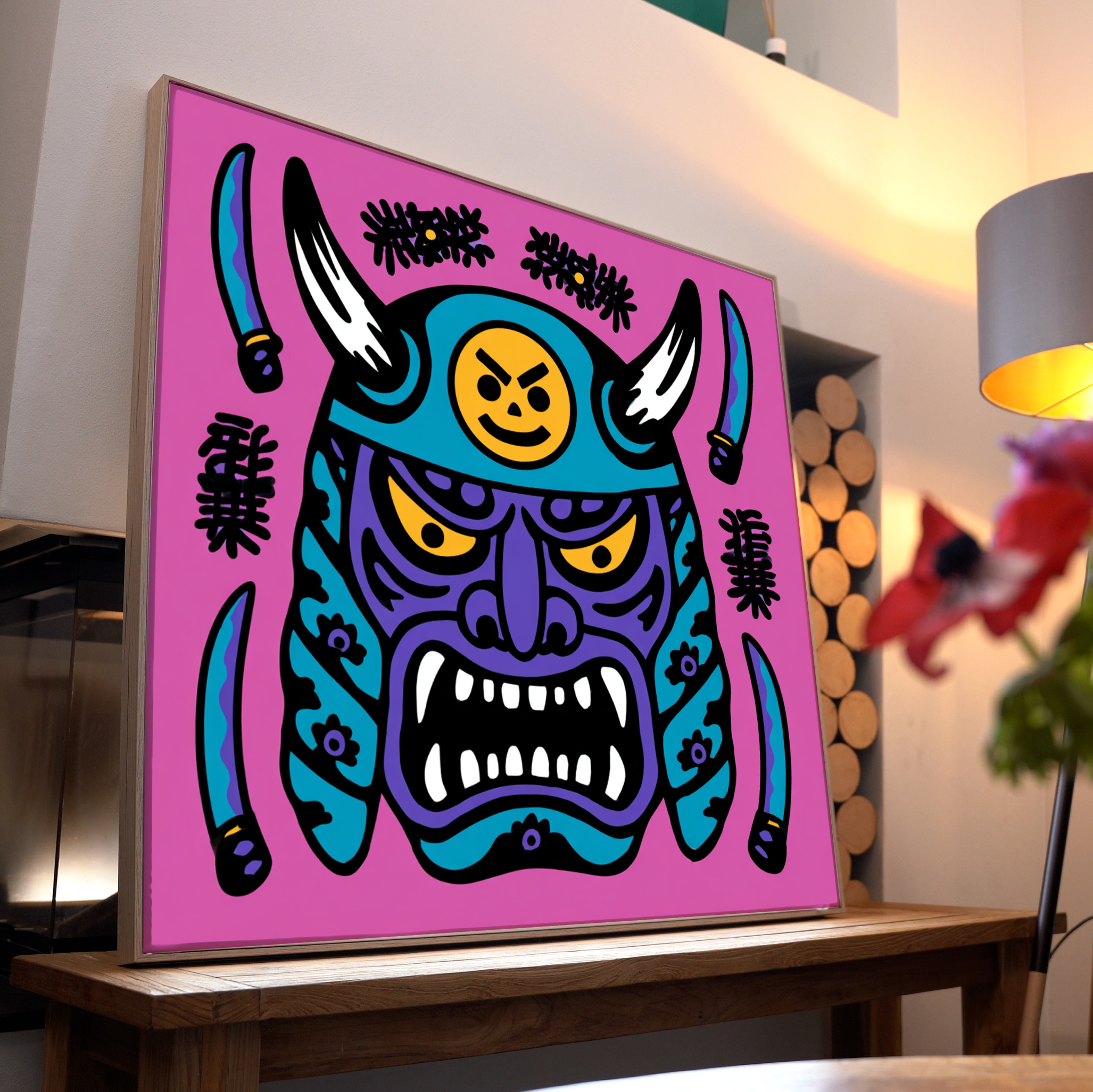 Asiatische Malerei Abstrakt 3 | LED Bild