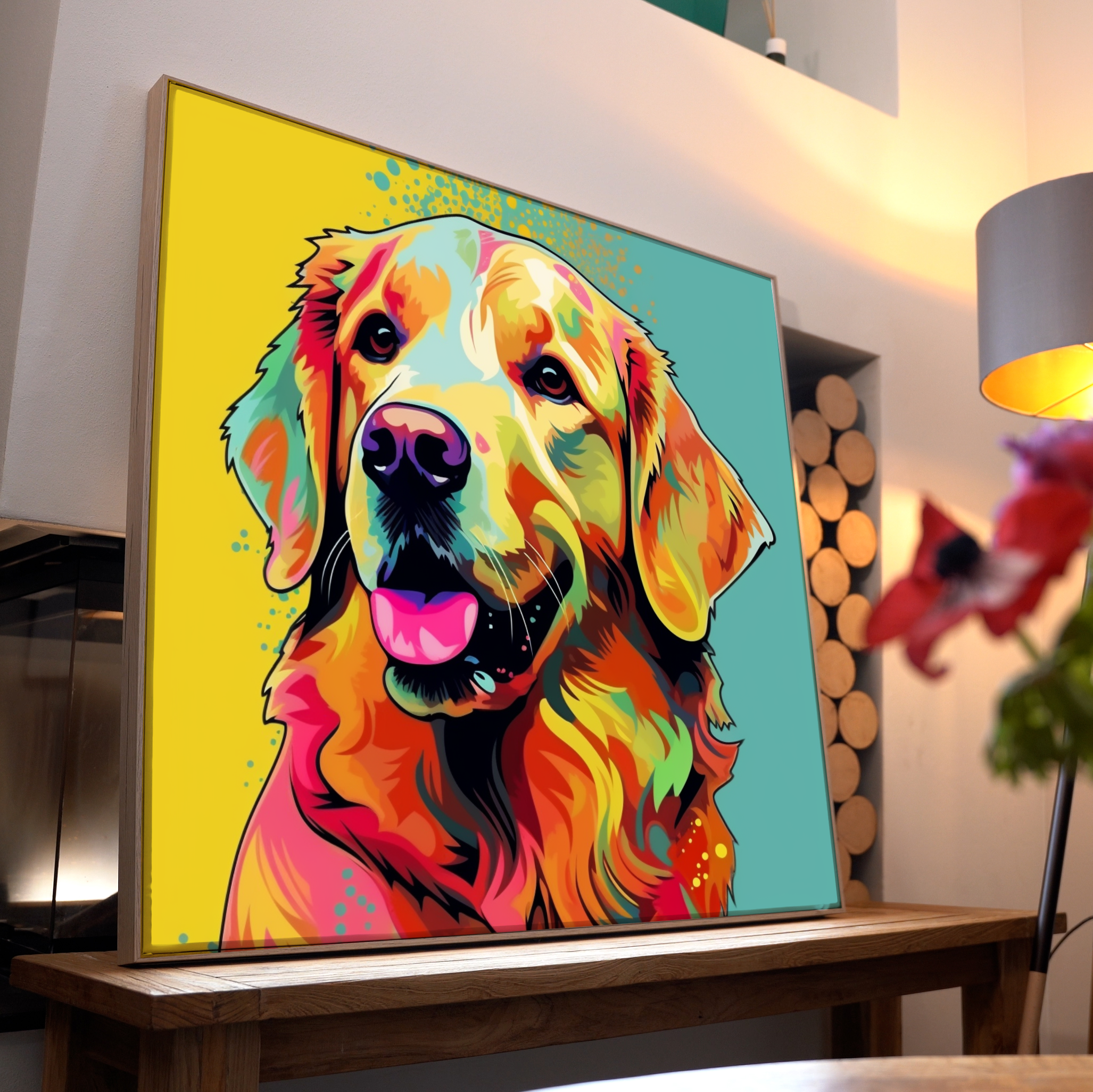 Hund Portrait Bunt 1 | LED Bild