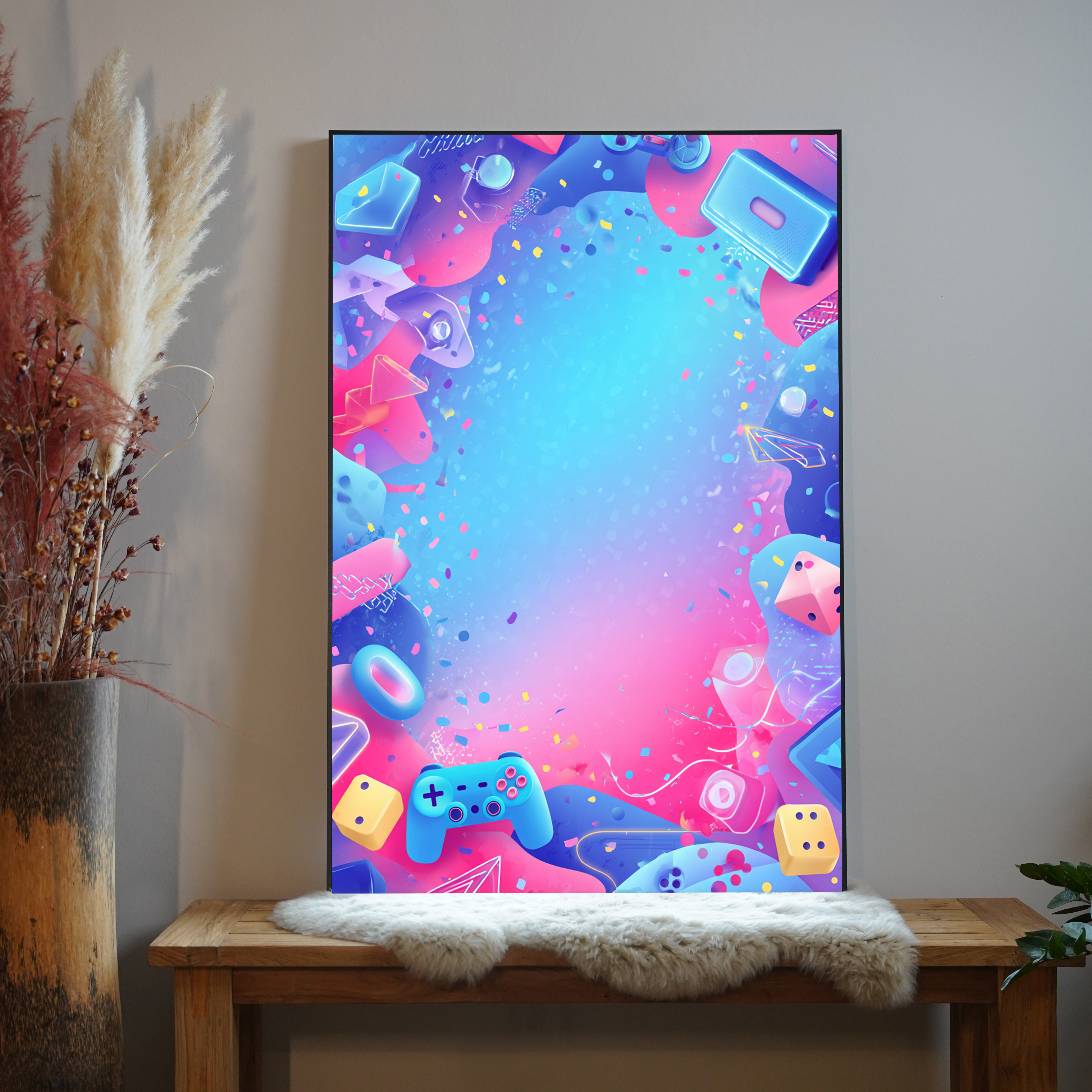 Bunter Gaming Rahmen 2 | LED Bild