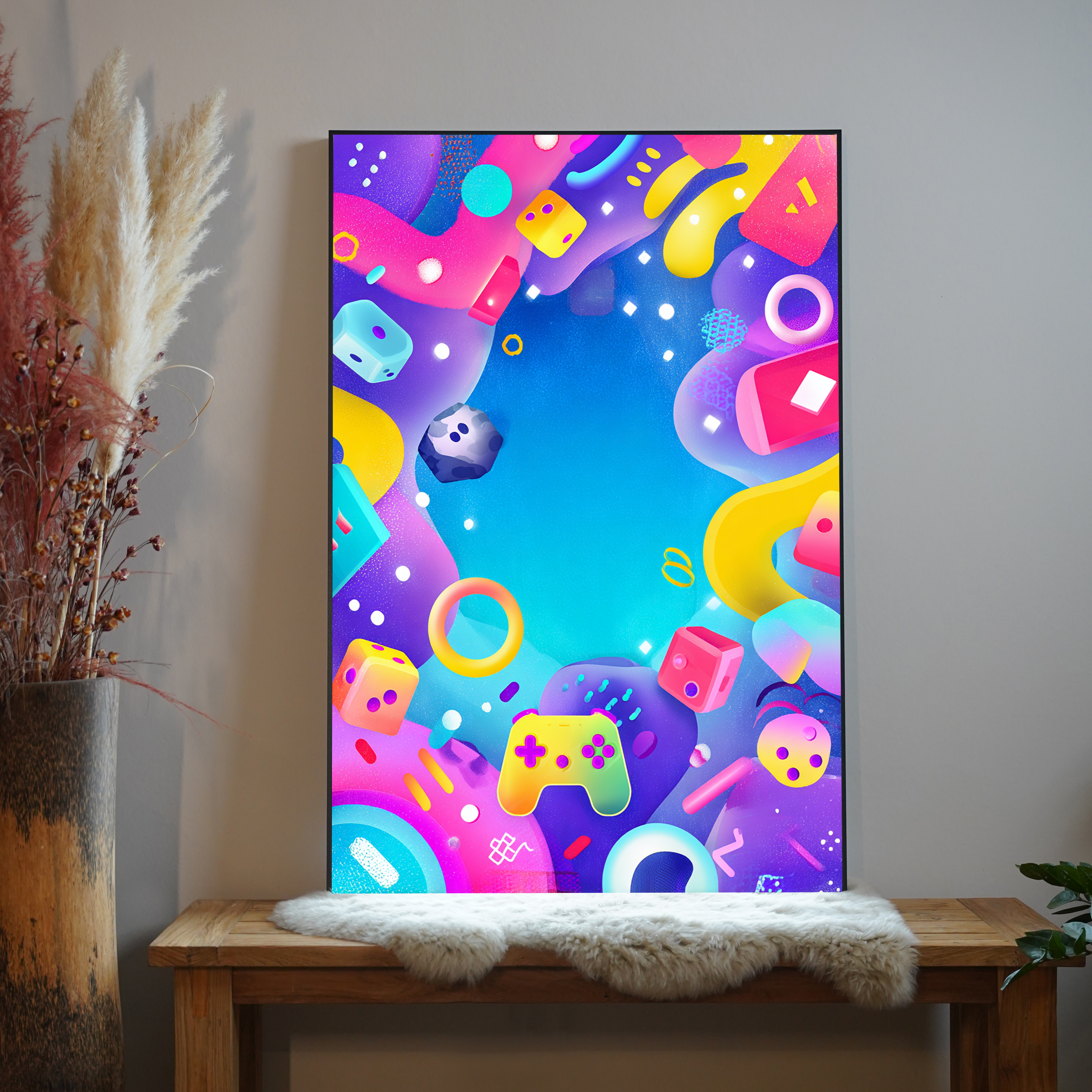 Bunter Gaming Rahmen 4 | LED Bild