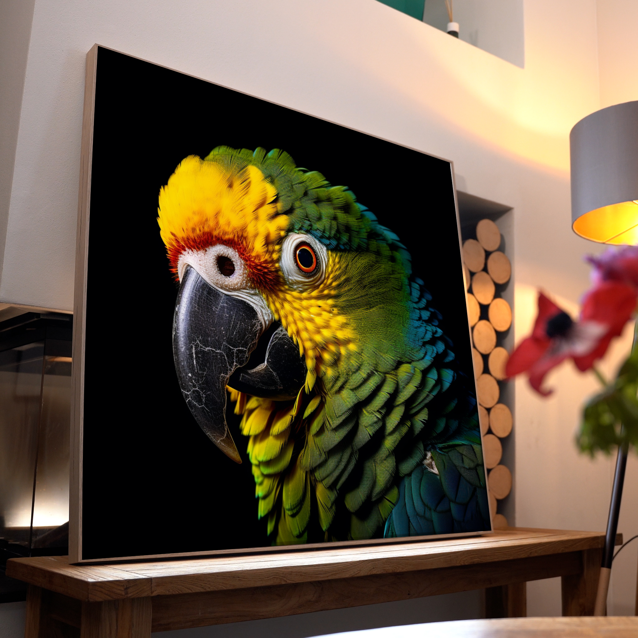 Bunter Papagei Portrait 1 | LED Bild
