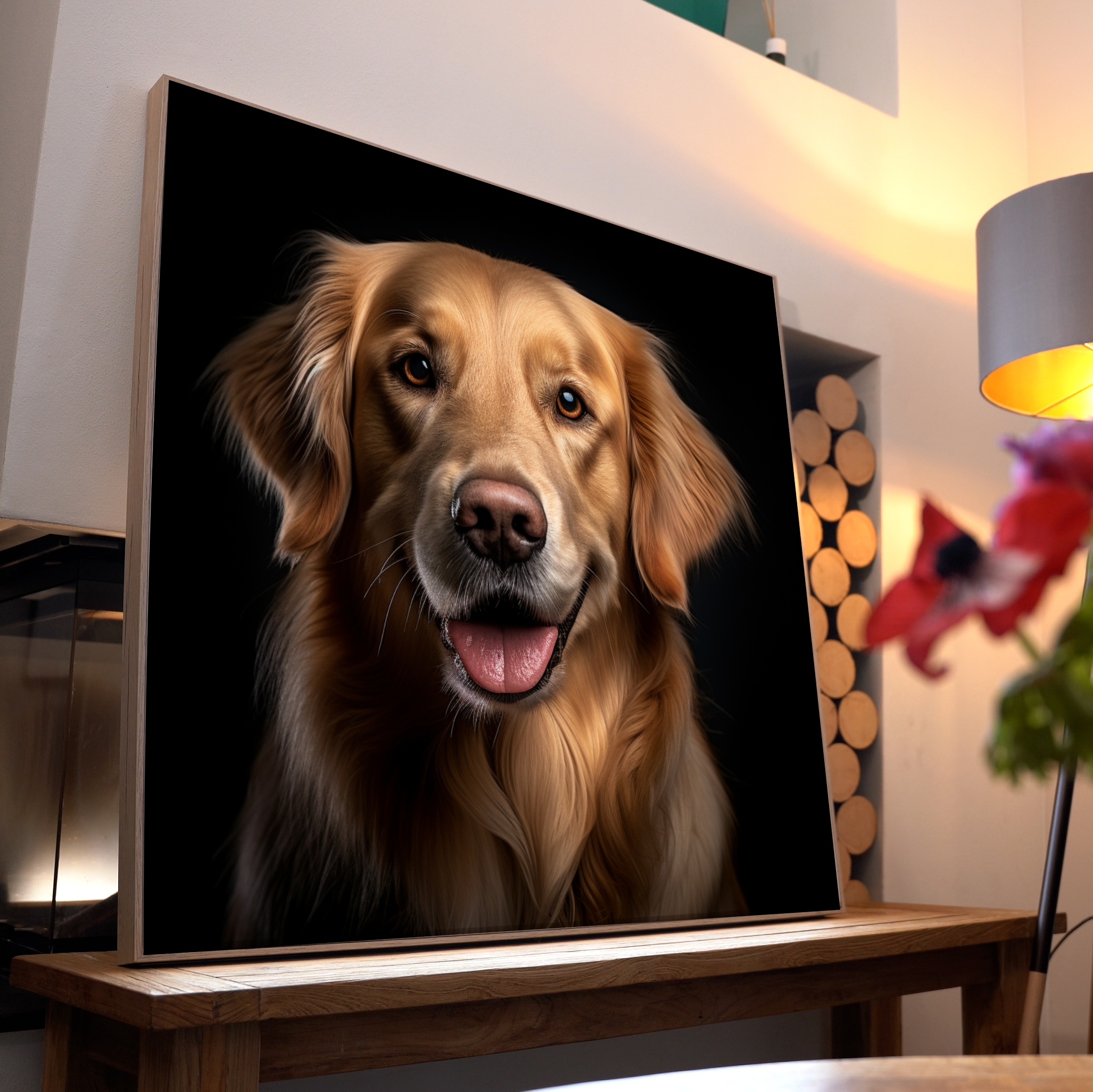 Golden Retriever Porträt | LED Bild