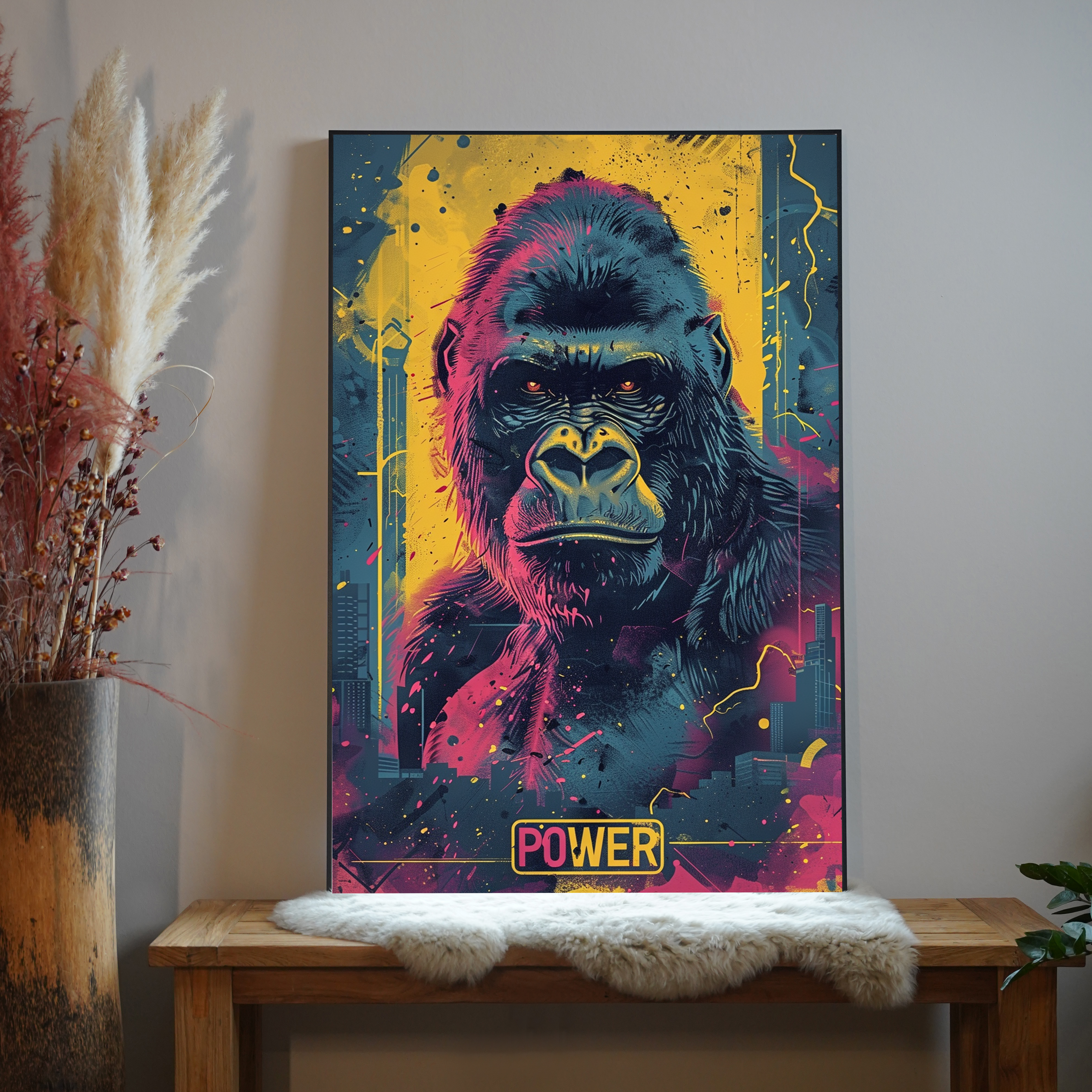 Gorilla Illustriert 2 | LED Bild