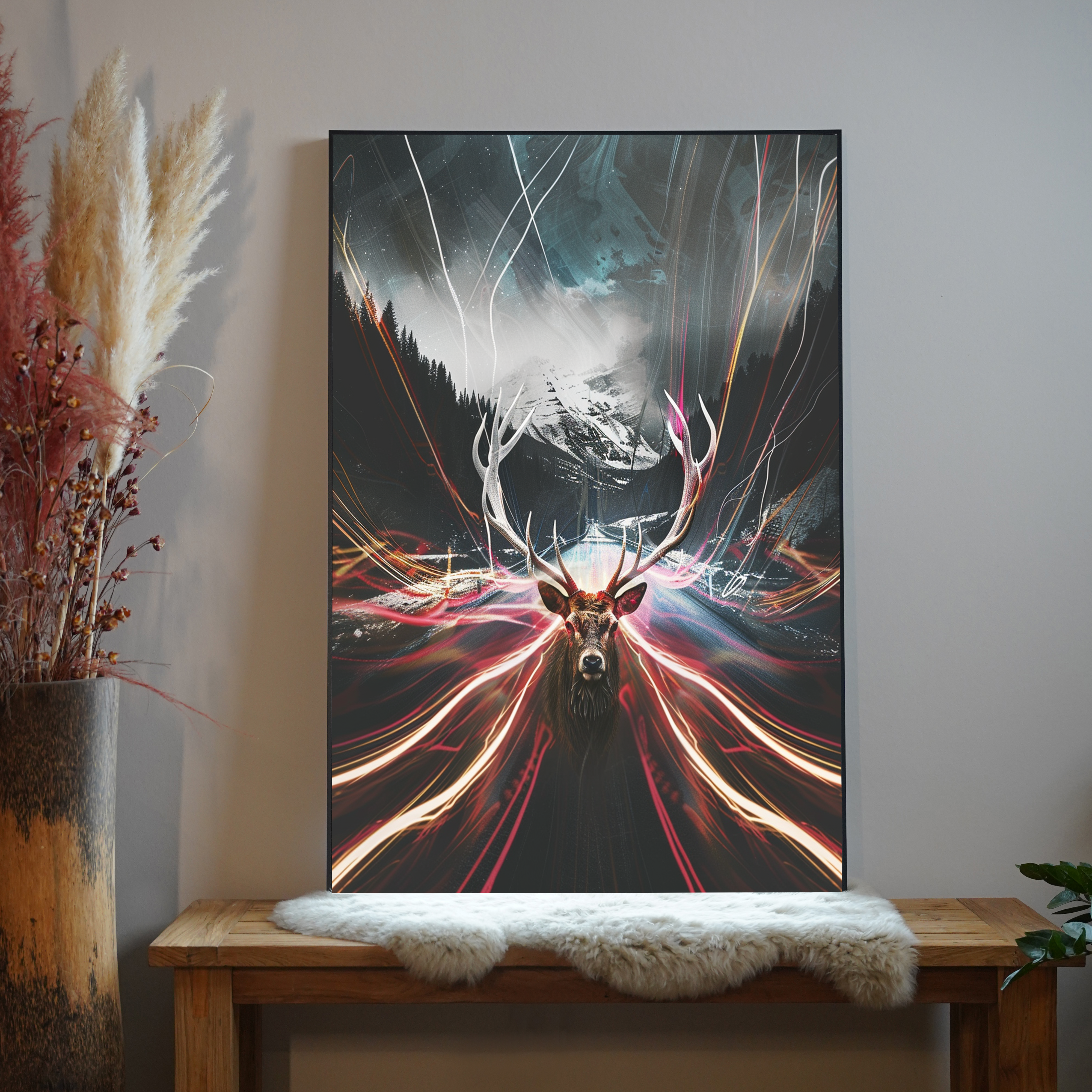 Hirsch Abstrakt 1| LED Bild