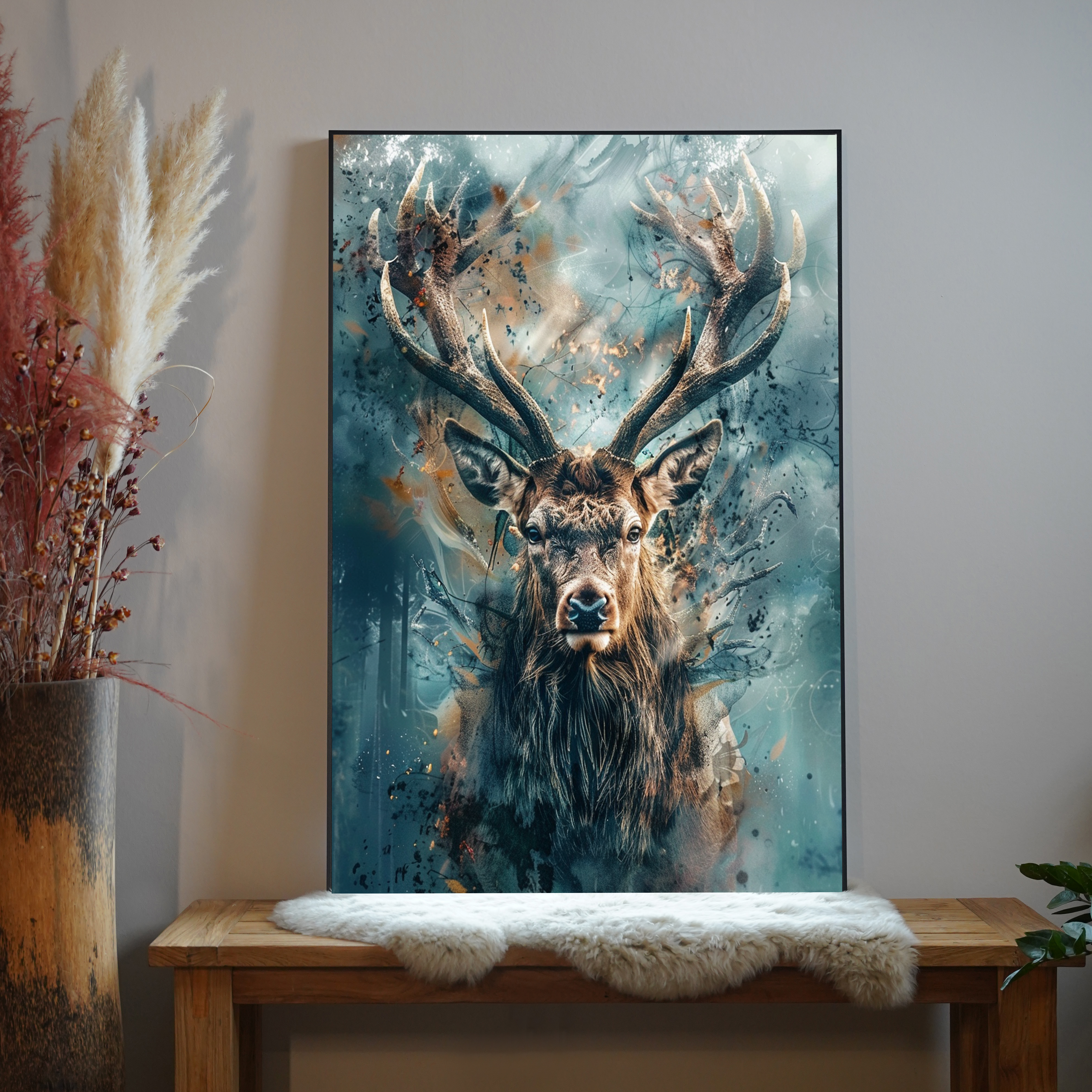 Hirsch Abstrakt 2| LED Bild