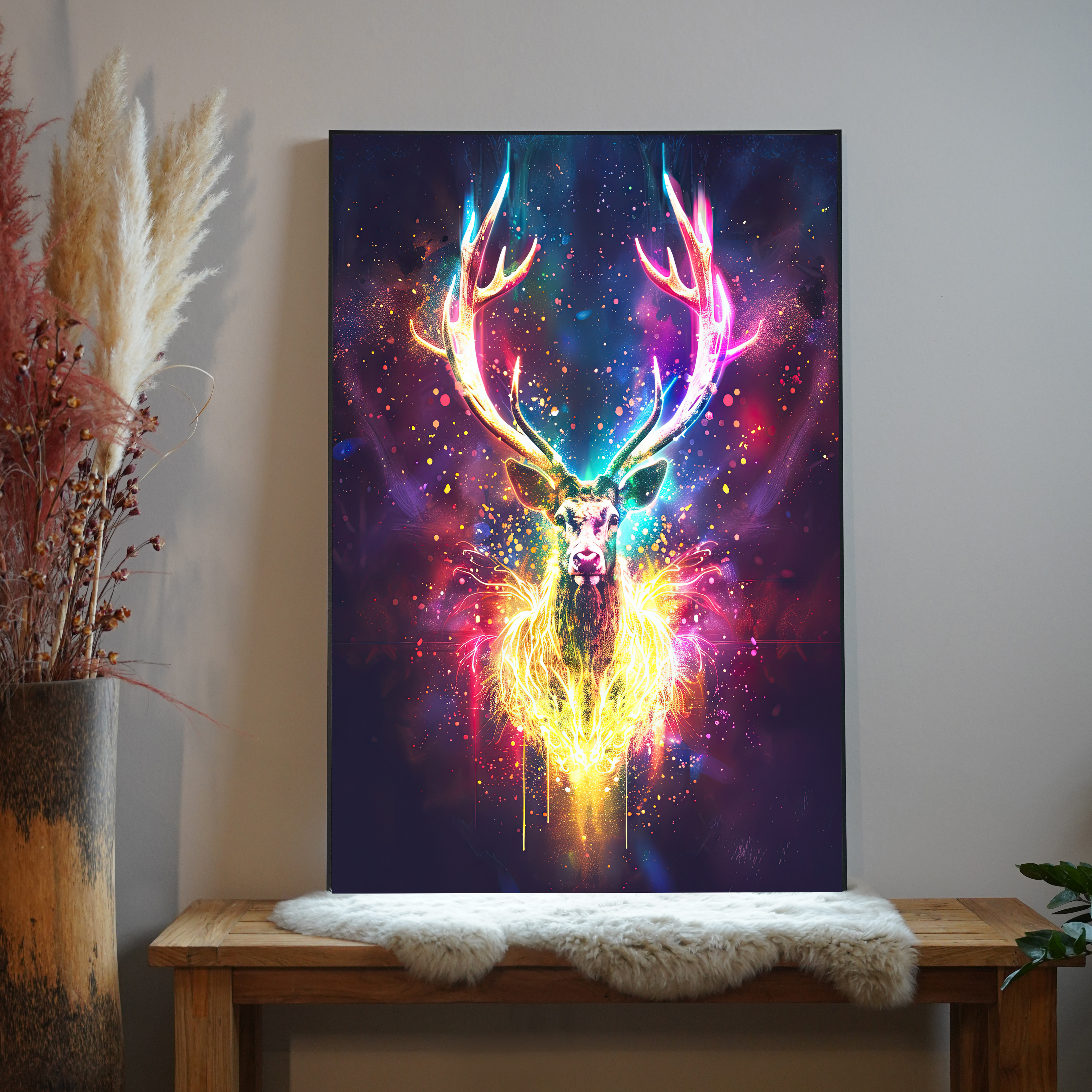 Hirsch Abstrakt 3 | LED Bild