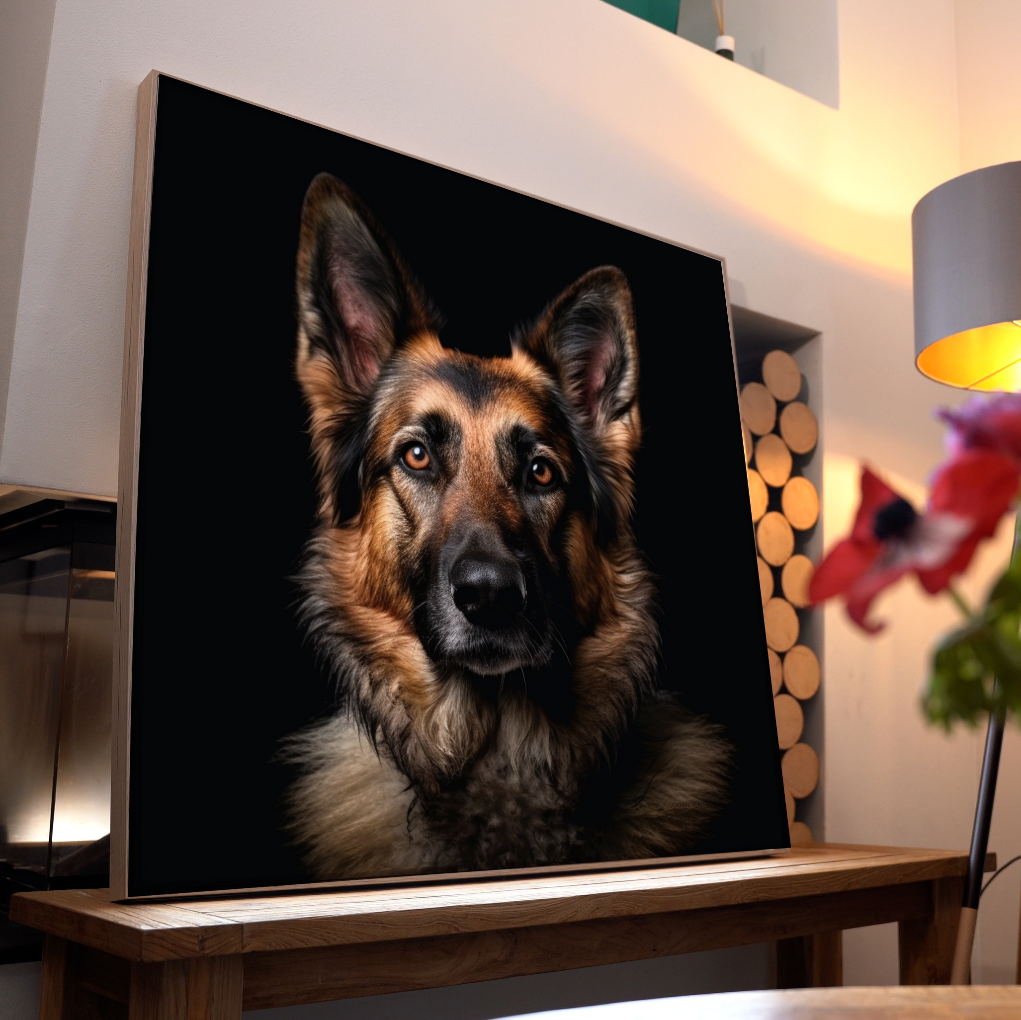 Schäferhund Portrait | LED Bild