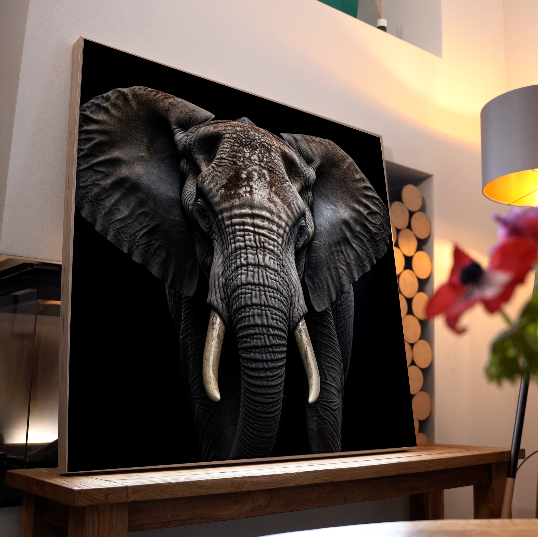 Elefant Portrait 6 | LED Bild