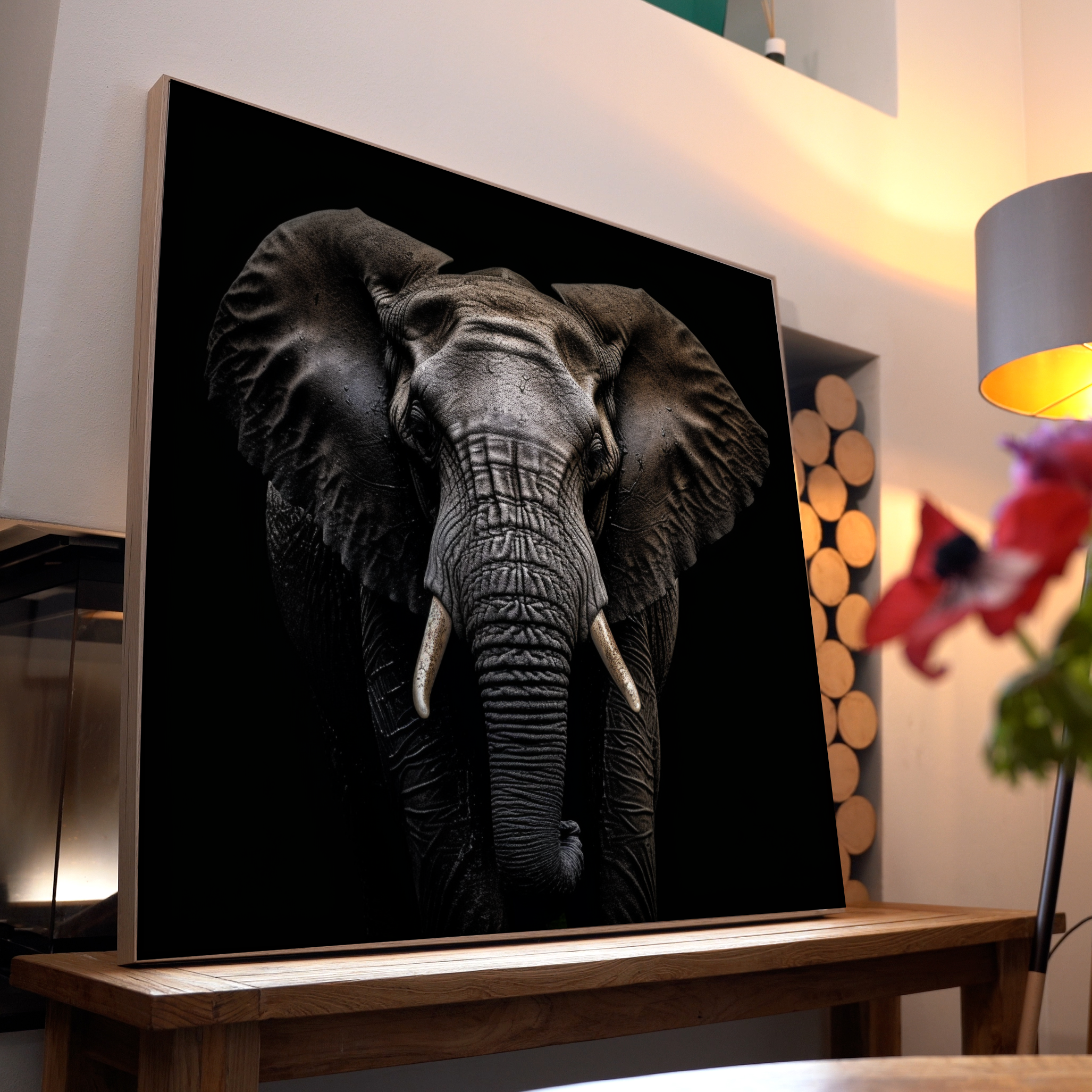 Elefant Portrait 8 | LED Bild