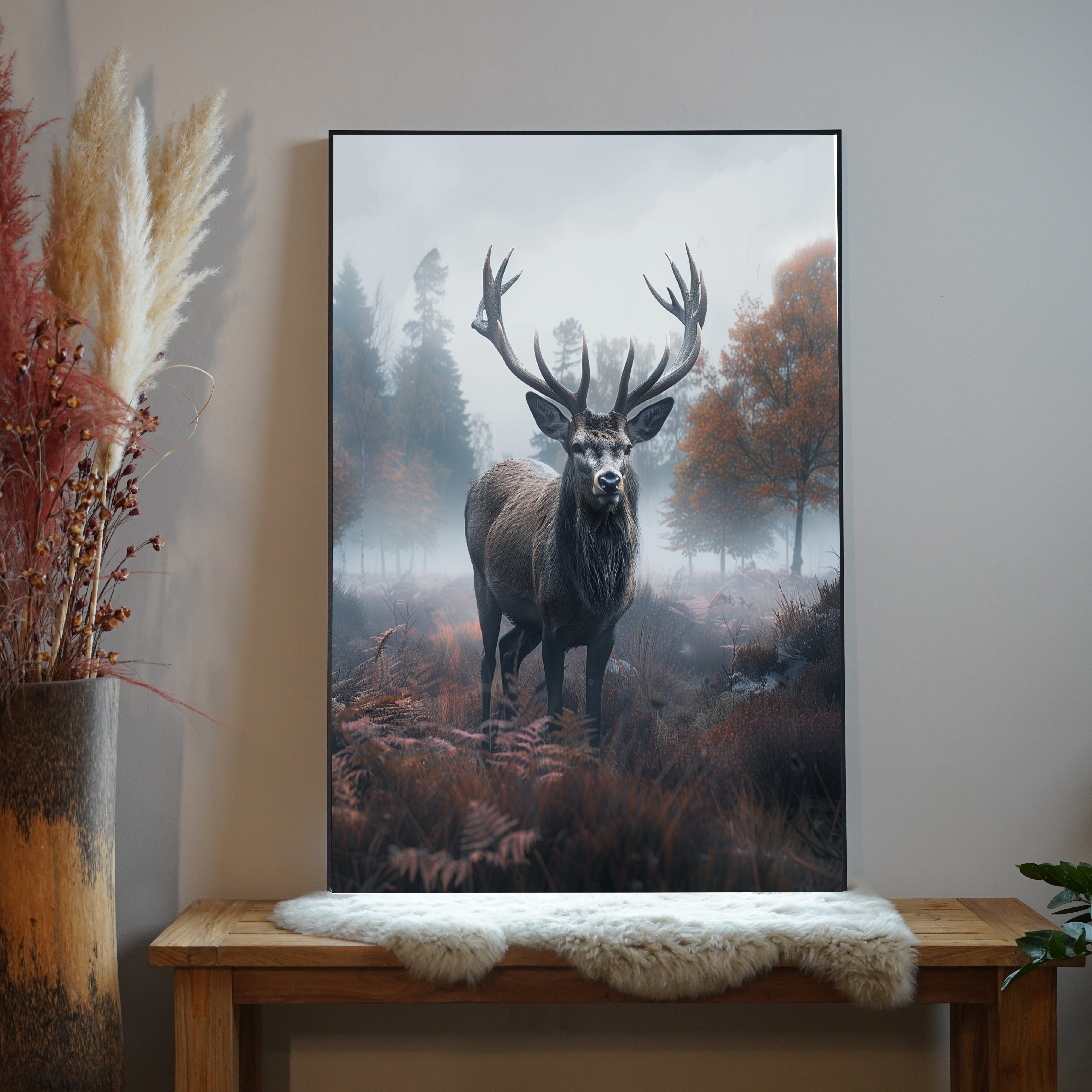 Hirsch im Nebel | LED Bilder