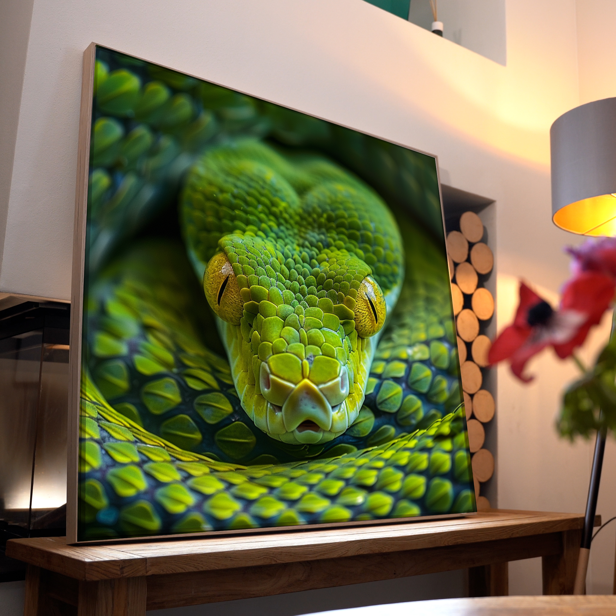 Schlange Portrait 4 | LED Bild