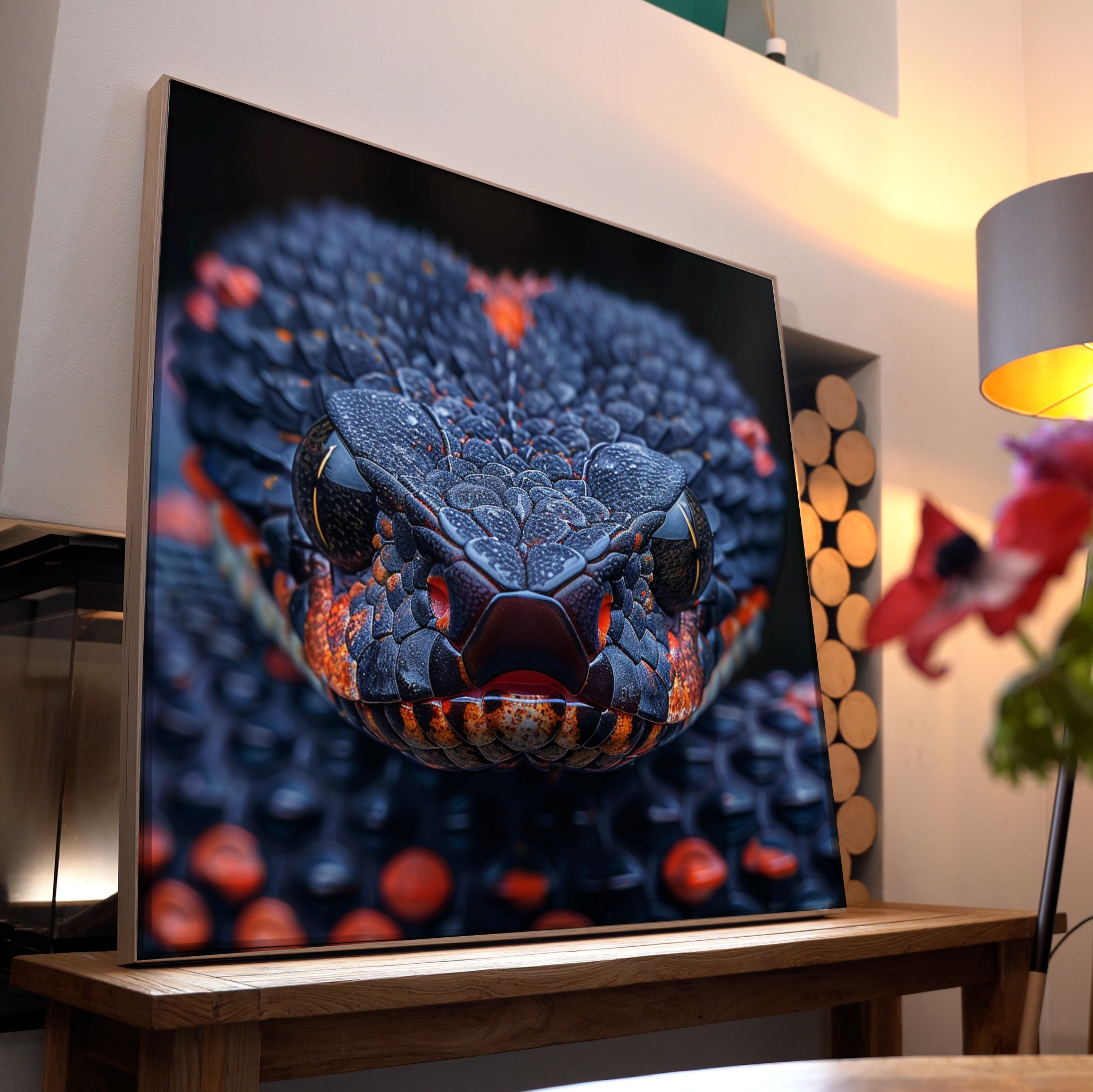 Schlange Portrait 5 | LED Bild