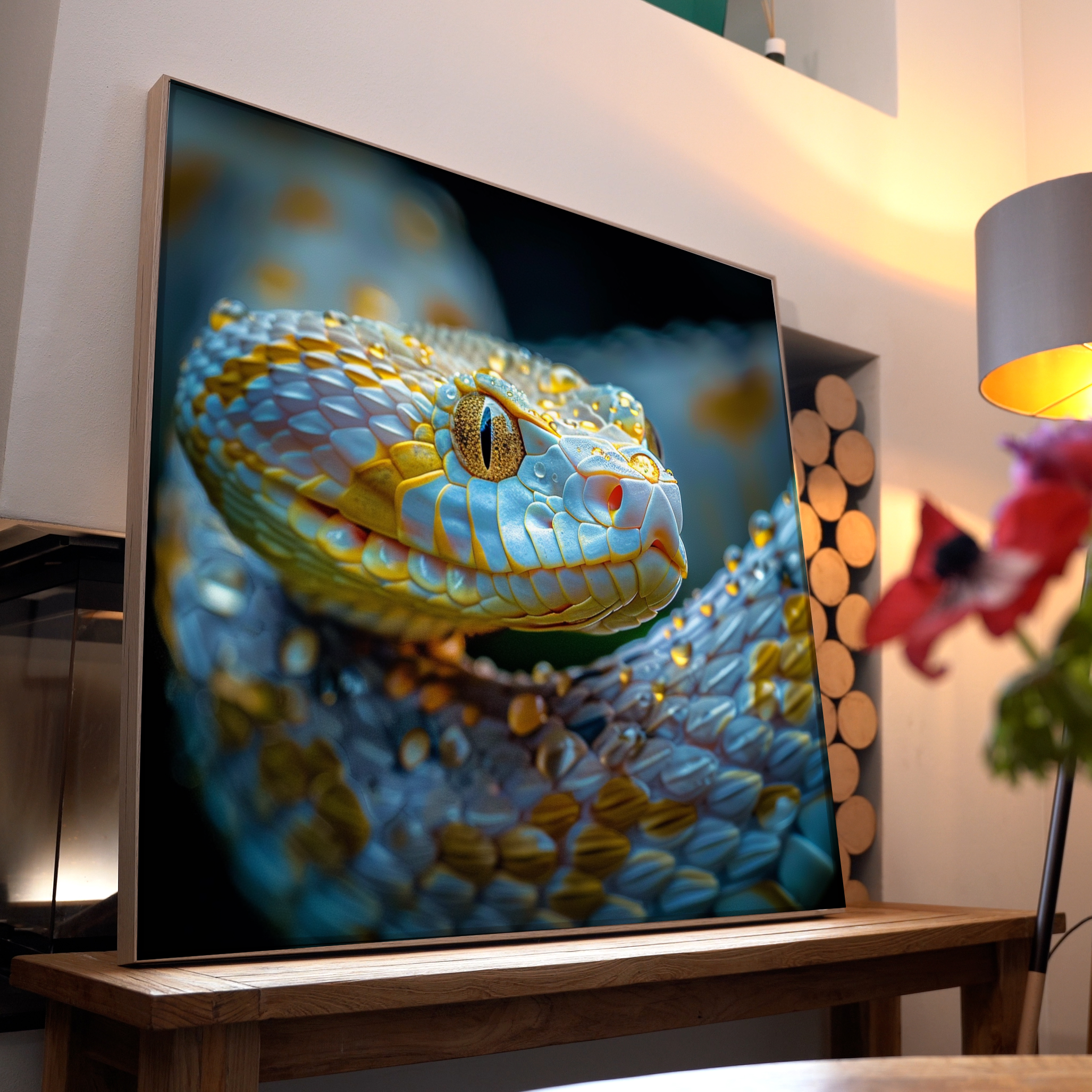 Schlange Portrait 6 | LED Bild