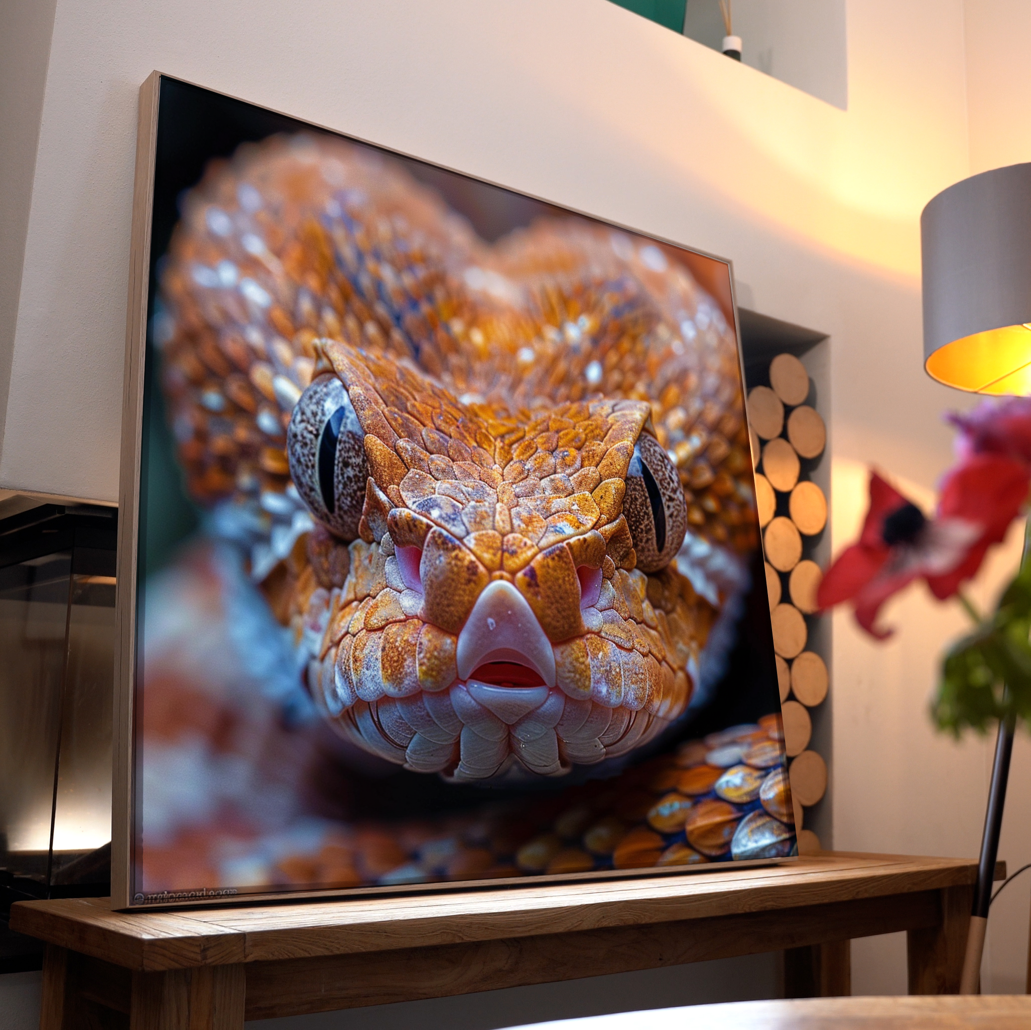 Schlange Portrait 7 | LED Bild