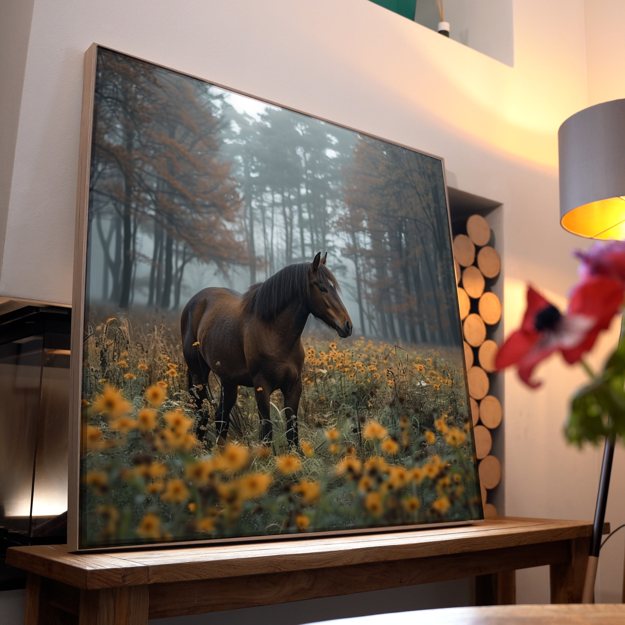 Pferd im Nebel 1 | LED Bilder