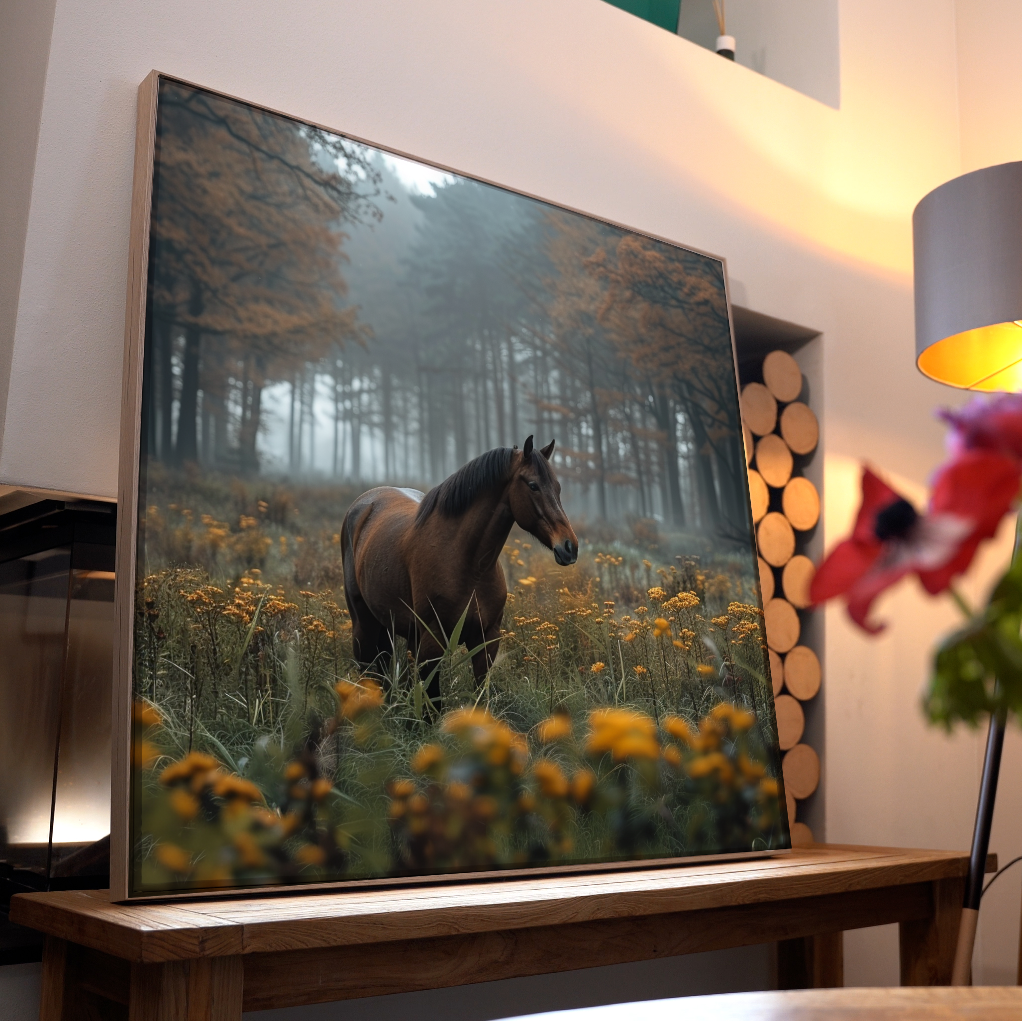 Pferd im Nebel 2 | LED Bilder