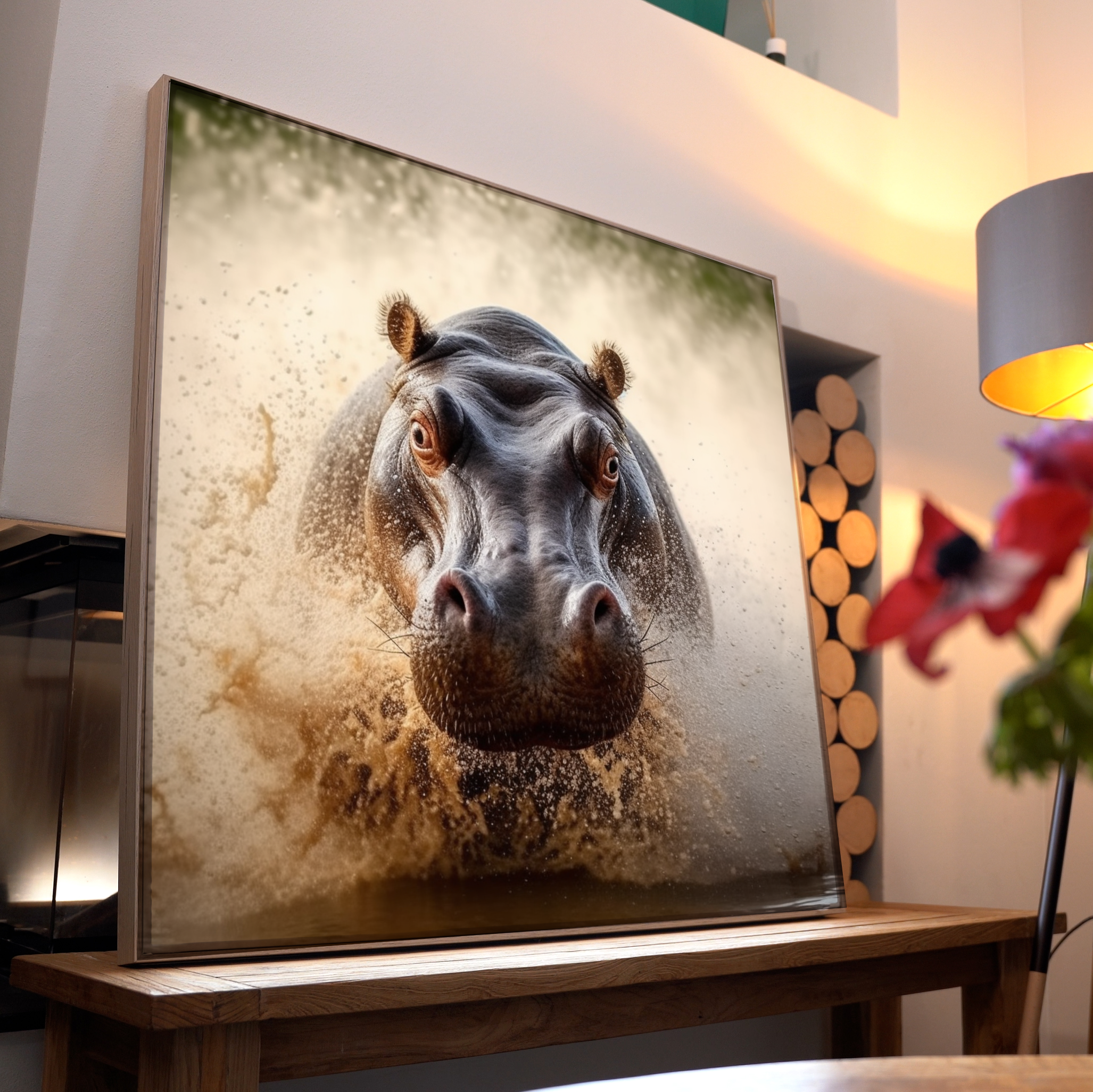 Nilpferd Portrait 1 | LED Bild