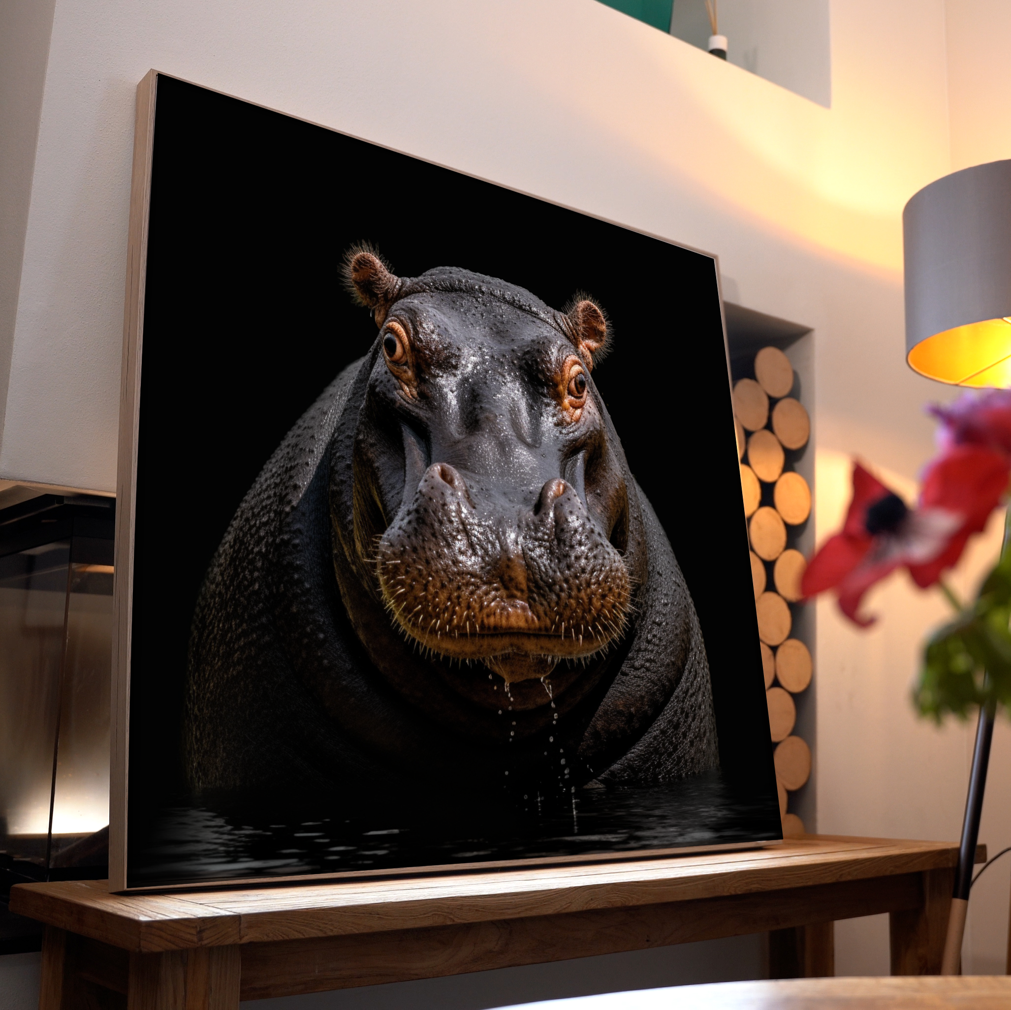 Nilpferd Portrait 2 | LED Bild