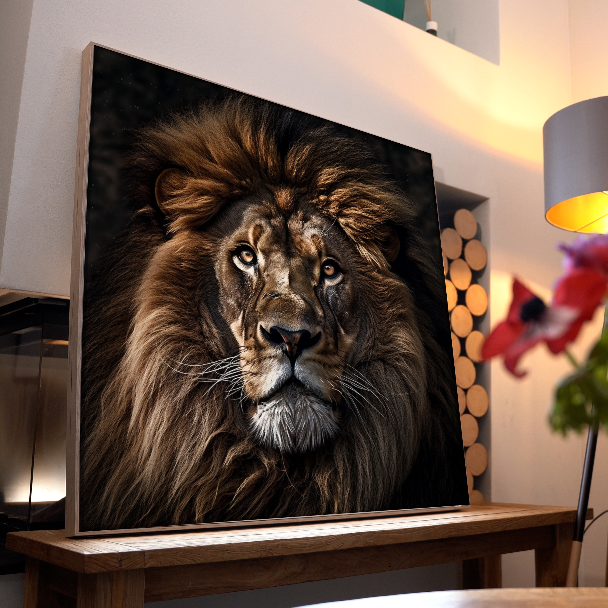 Löwe Portrait 3 | LED Bild