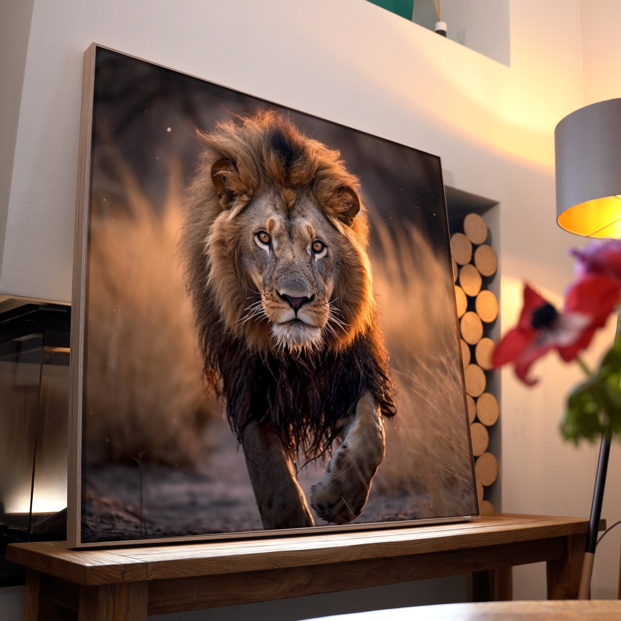 Löwe Fotografie 3 | LED Bild