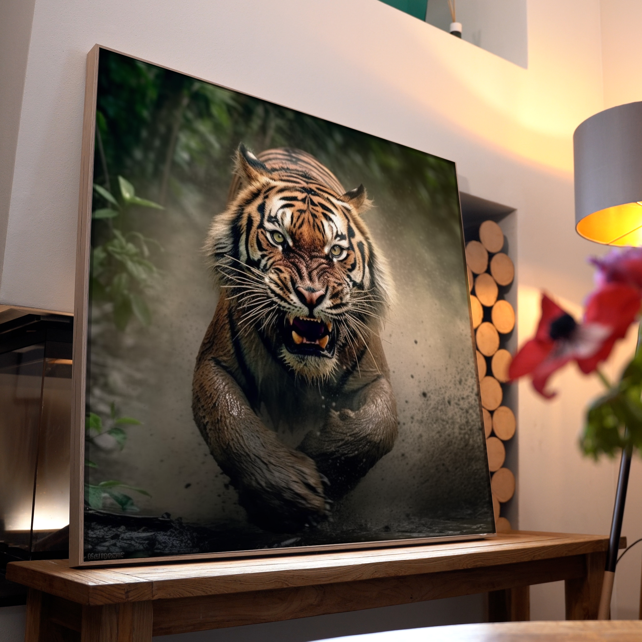 Tiger in Bewegung 5 | LED Bild