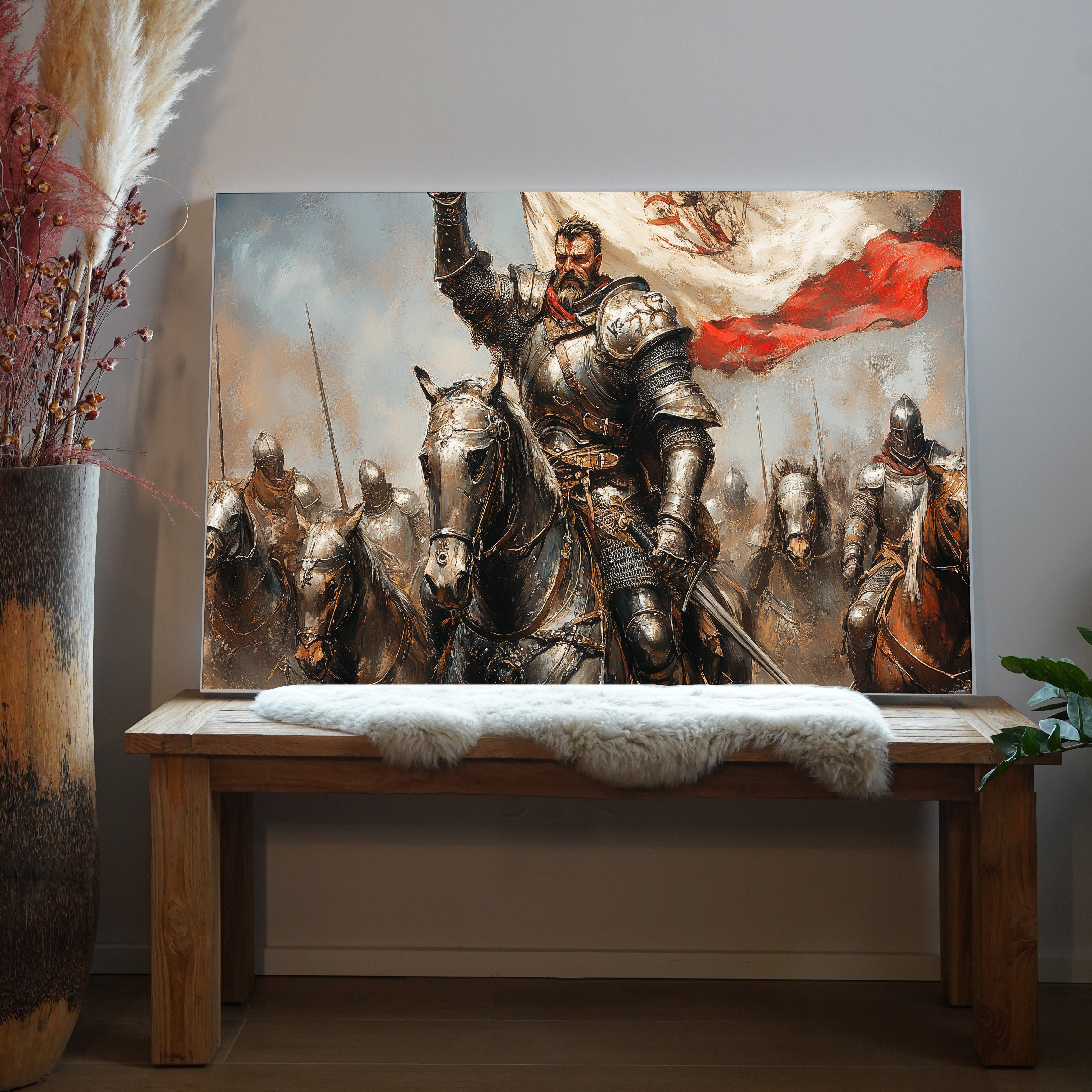 Kriegszug Ritter Illustriert | LED Bild