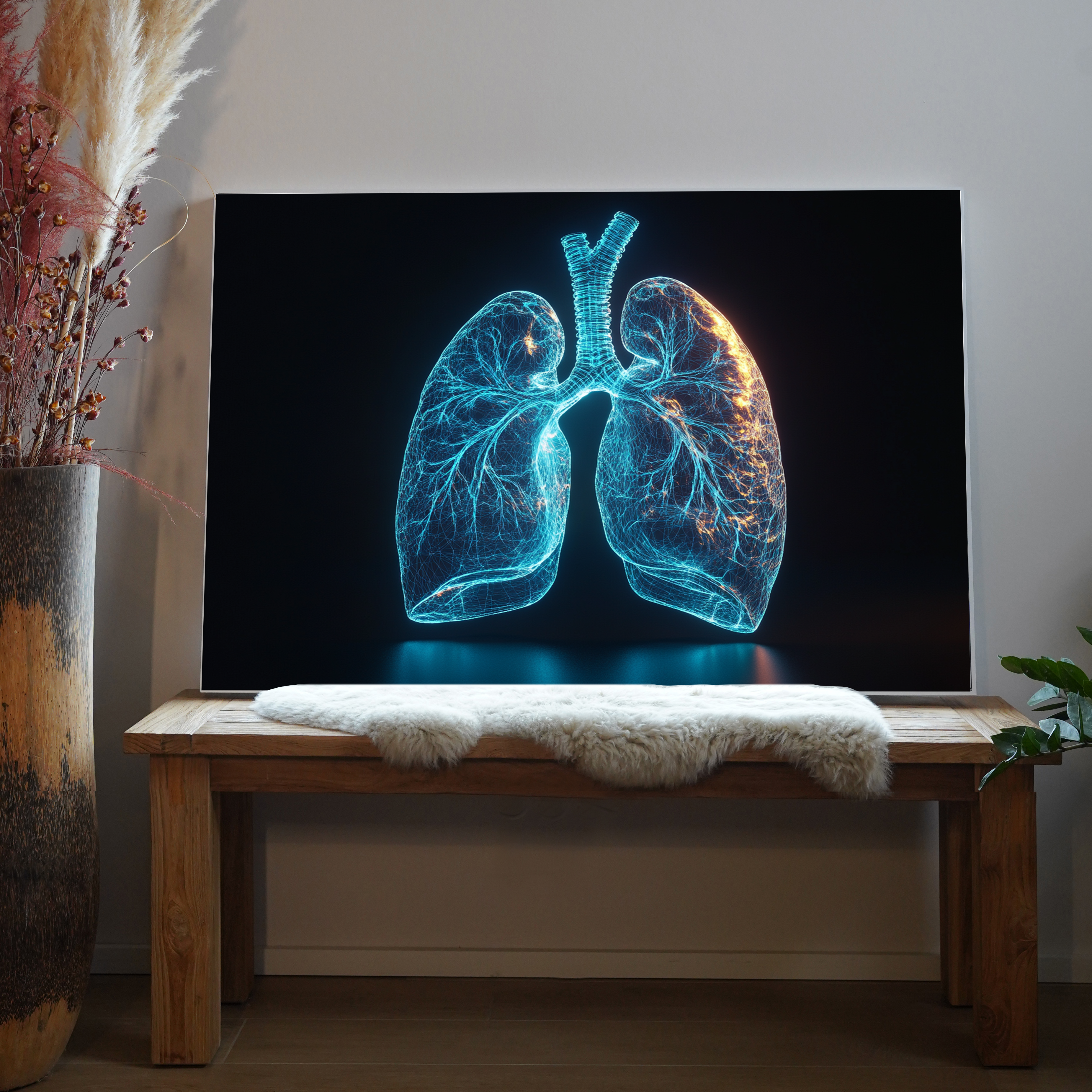 Leuchtende Lunge 1 | LED Bild