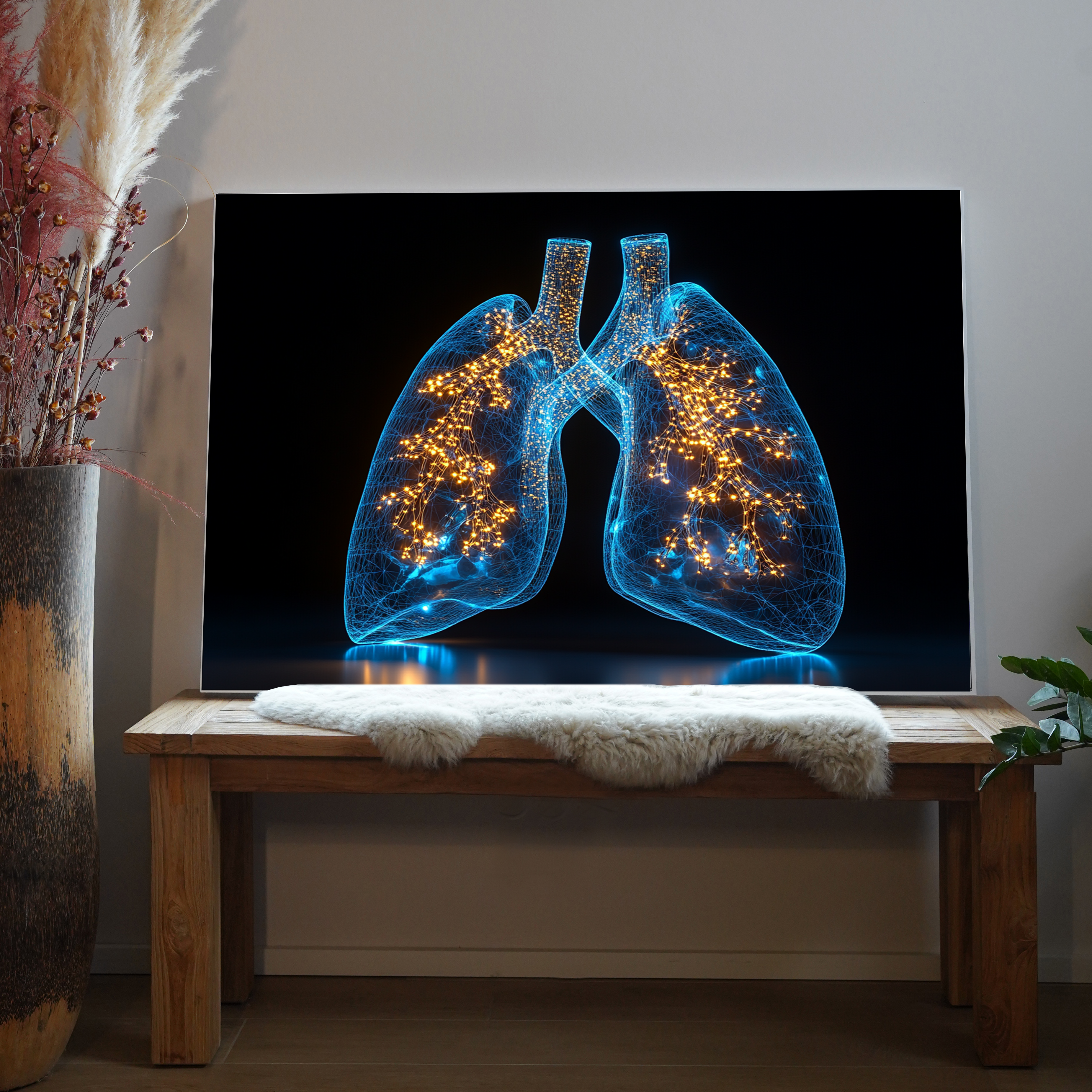 Leuchtende Lunge 2 | LED Bild