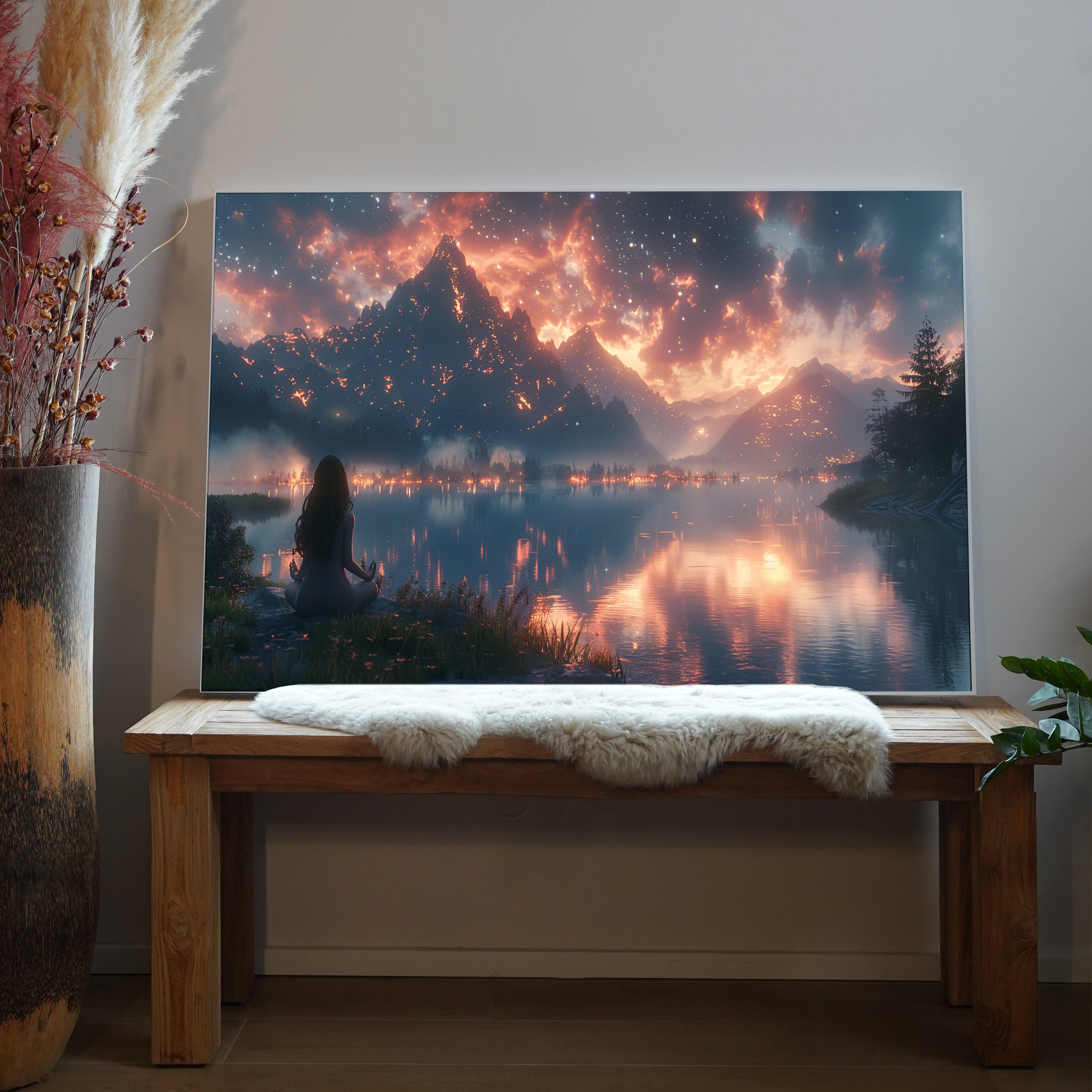 Meditation in Fantasielandschaft 2 | LED Bild