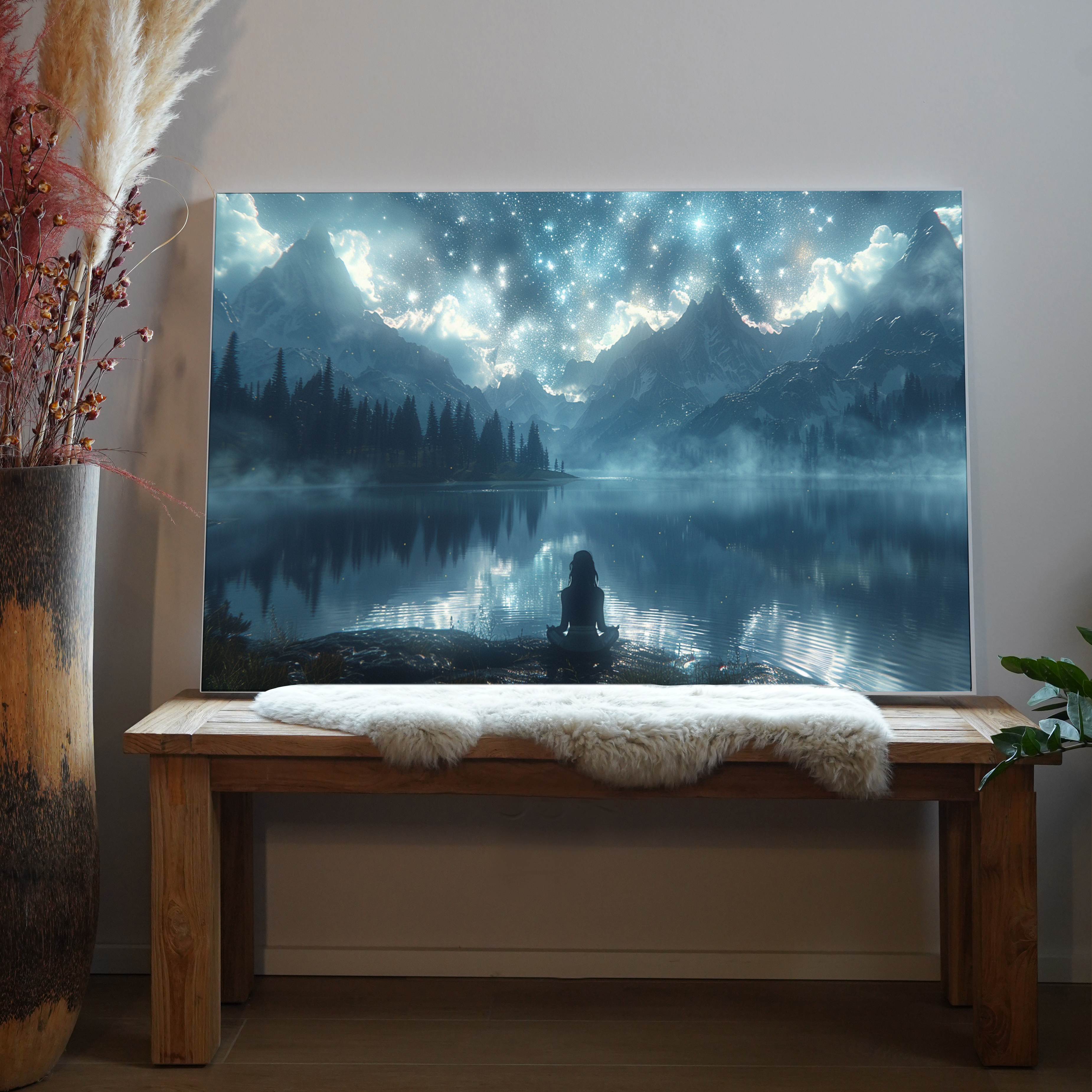 Meditation in Fantasielandschaft 3 | LED Bild