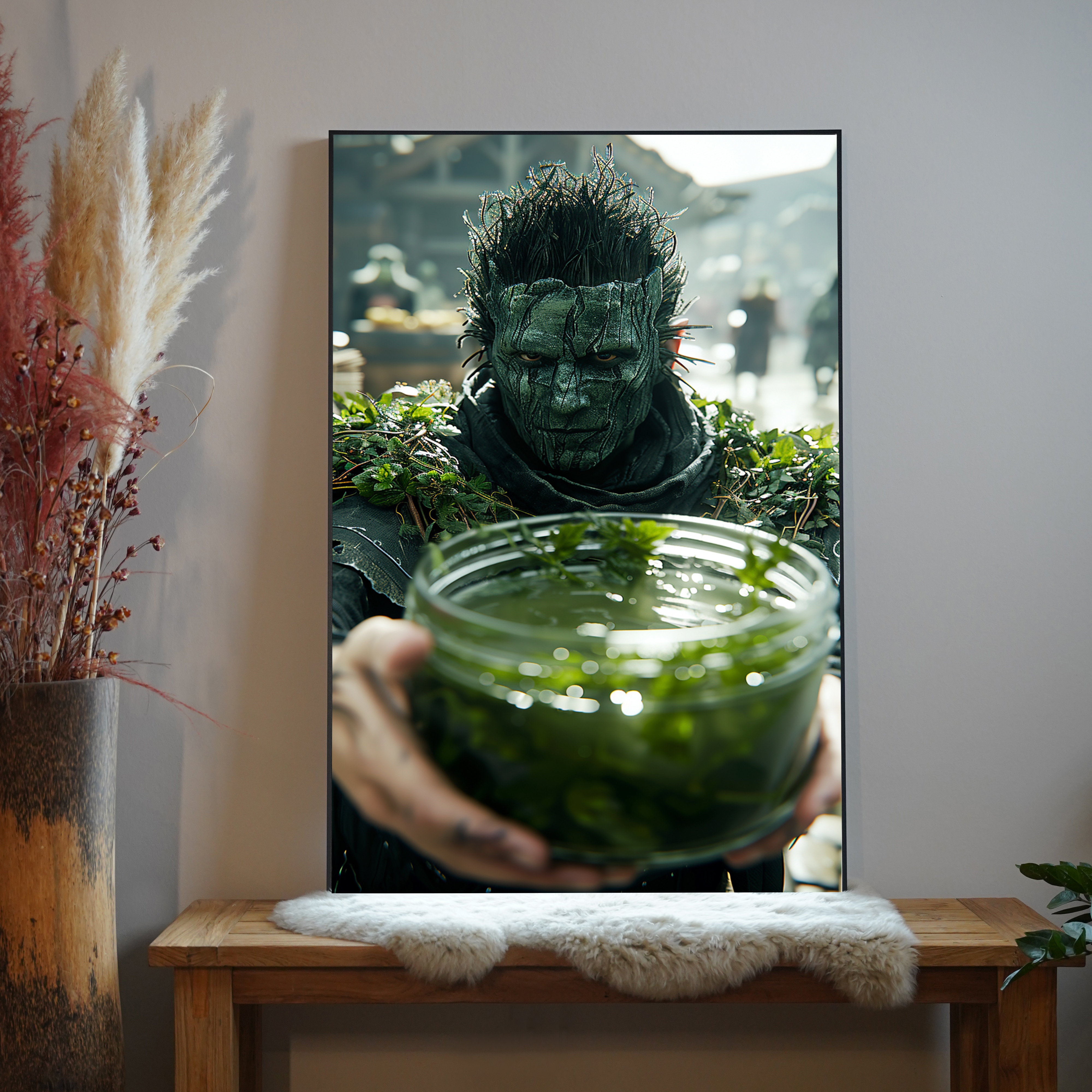 Mystischer Pflanzenmann | LED Bild