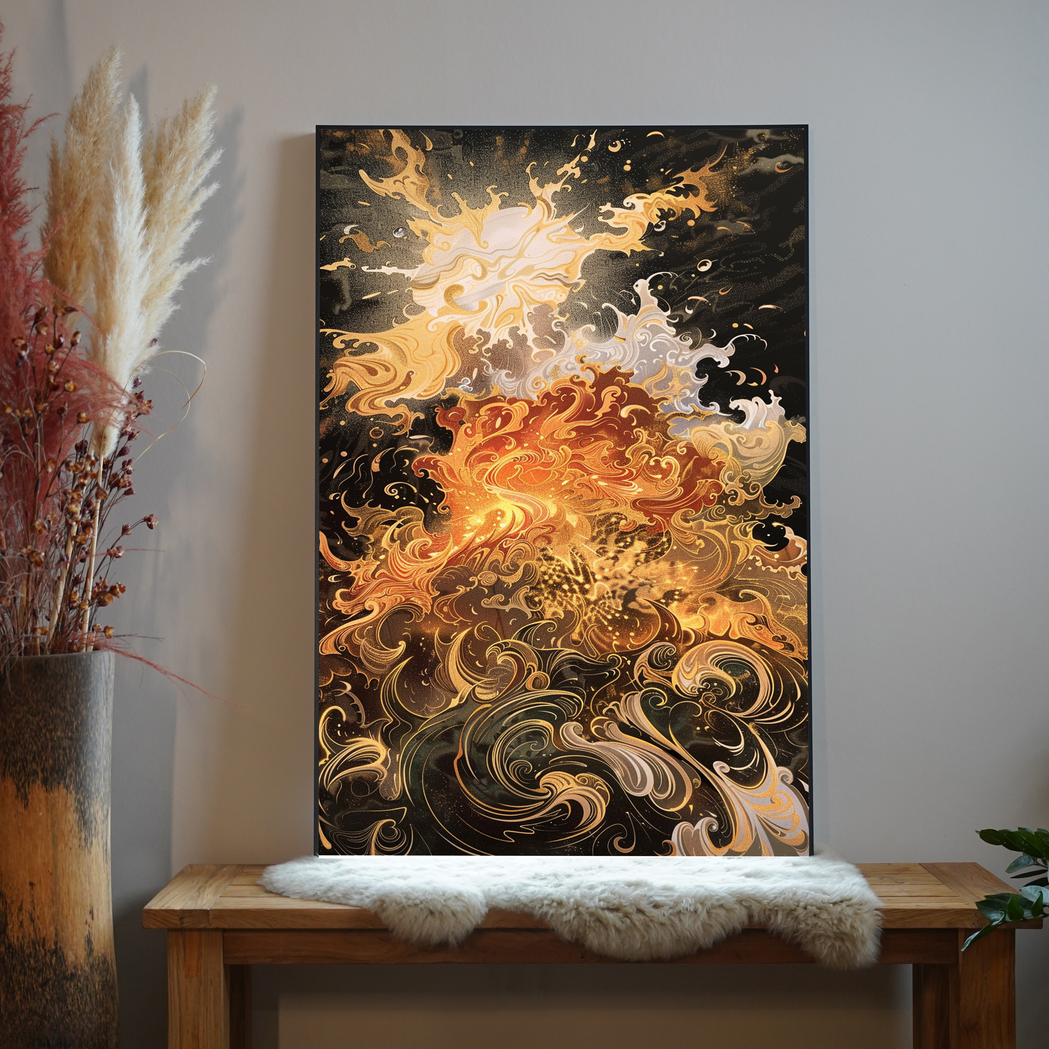 Abstrakte Flammen Illustriert | LED Bild