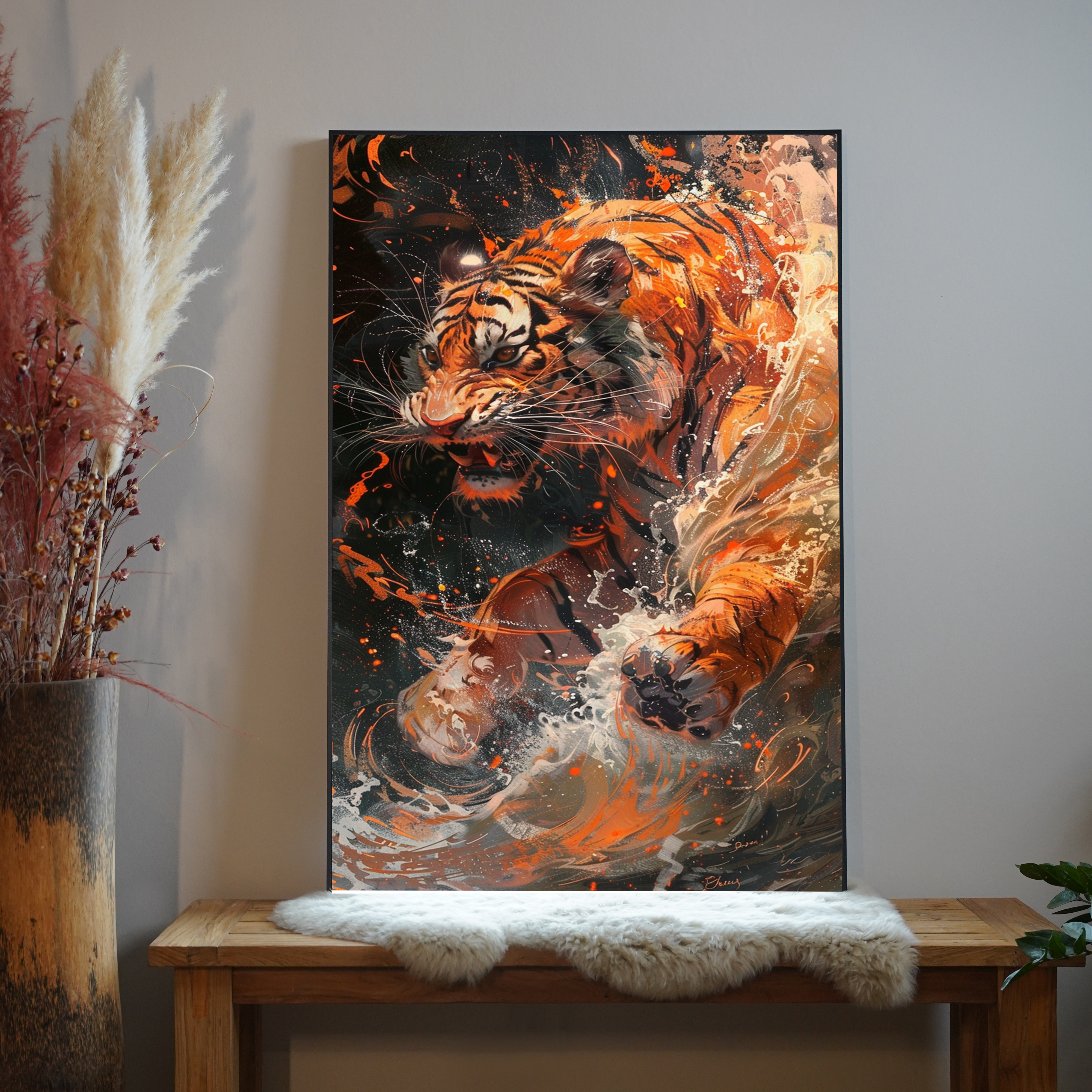 Feuer Tiger 2 | LED Bild