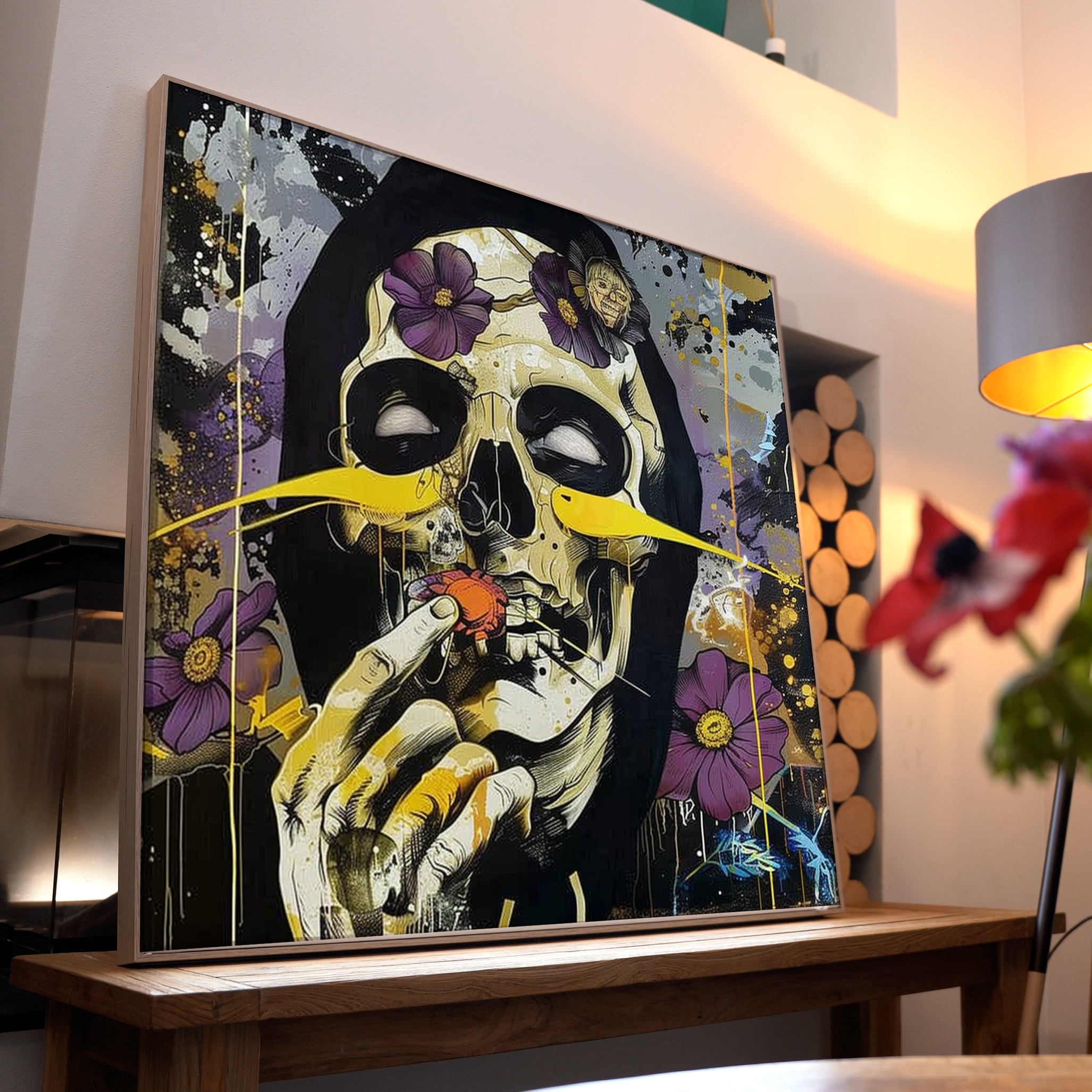 Blumen Skelett | LED Bild