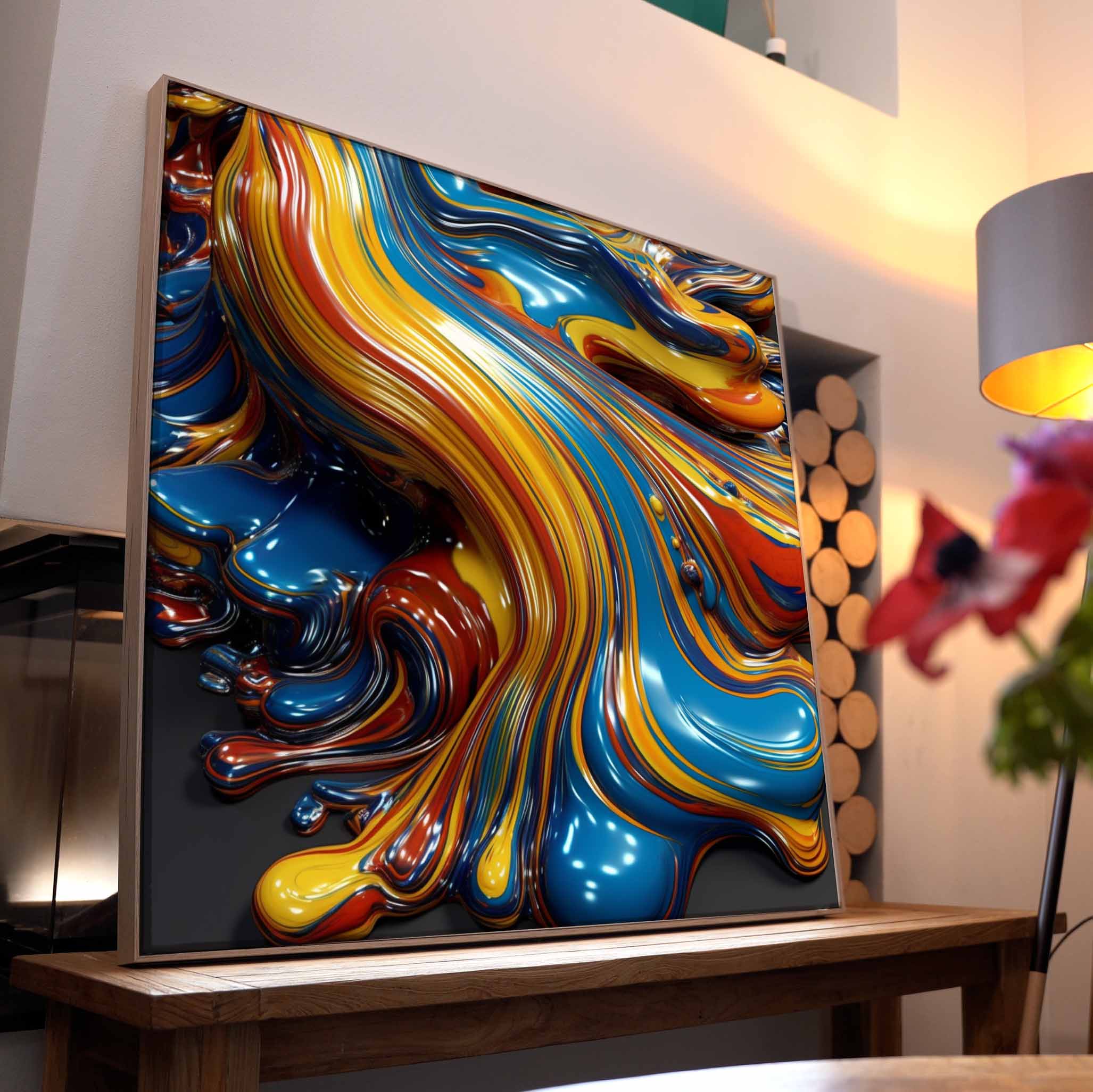 Flüssige Farbenwelle | LED Bild