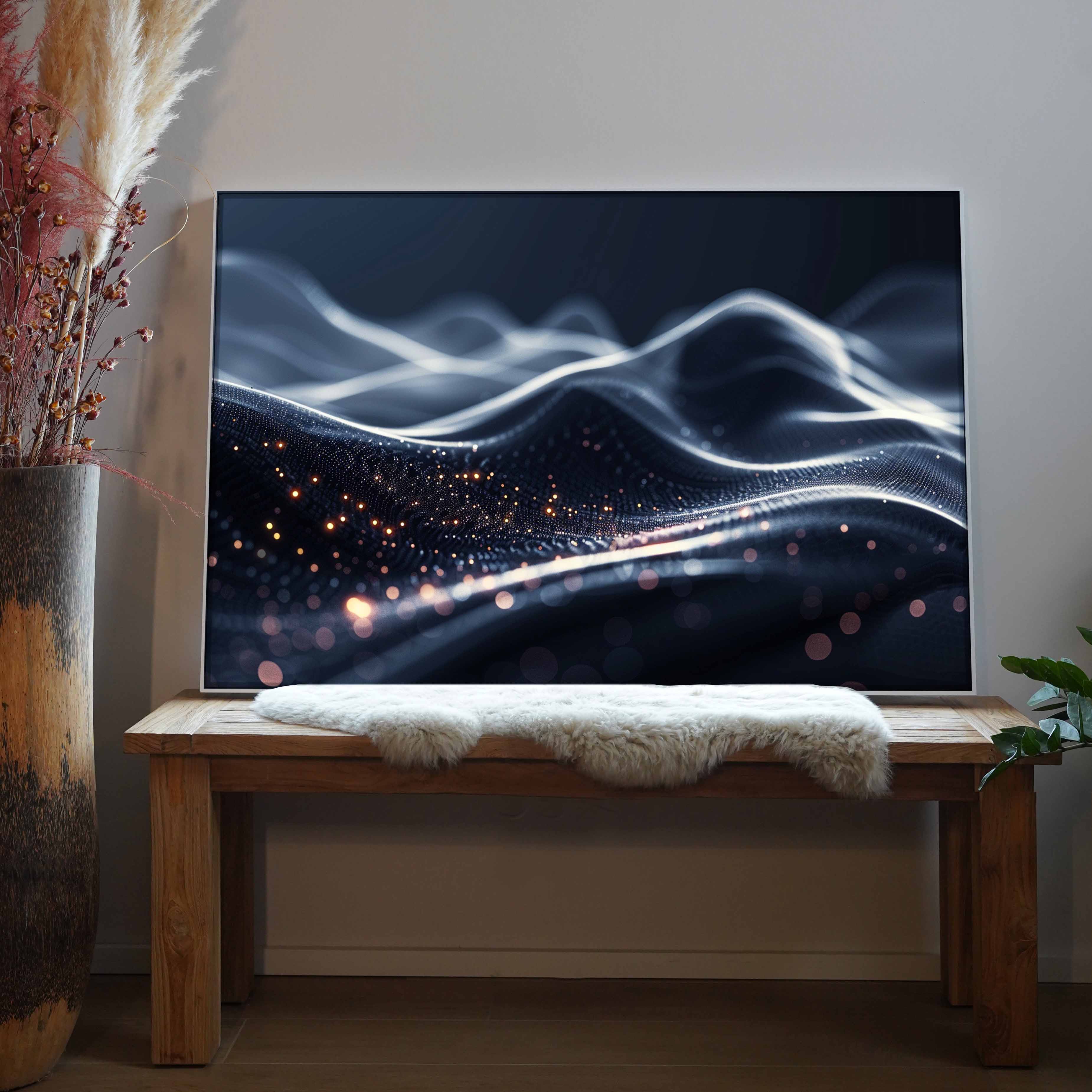 Futuristische Datenwellen 1 | LED Bild