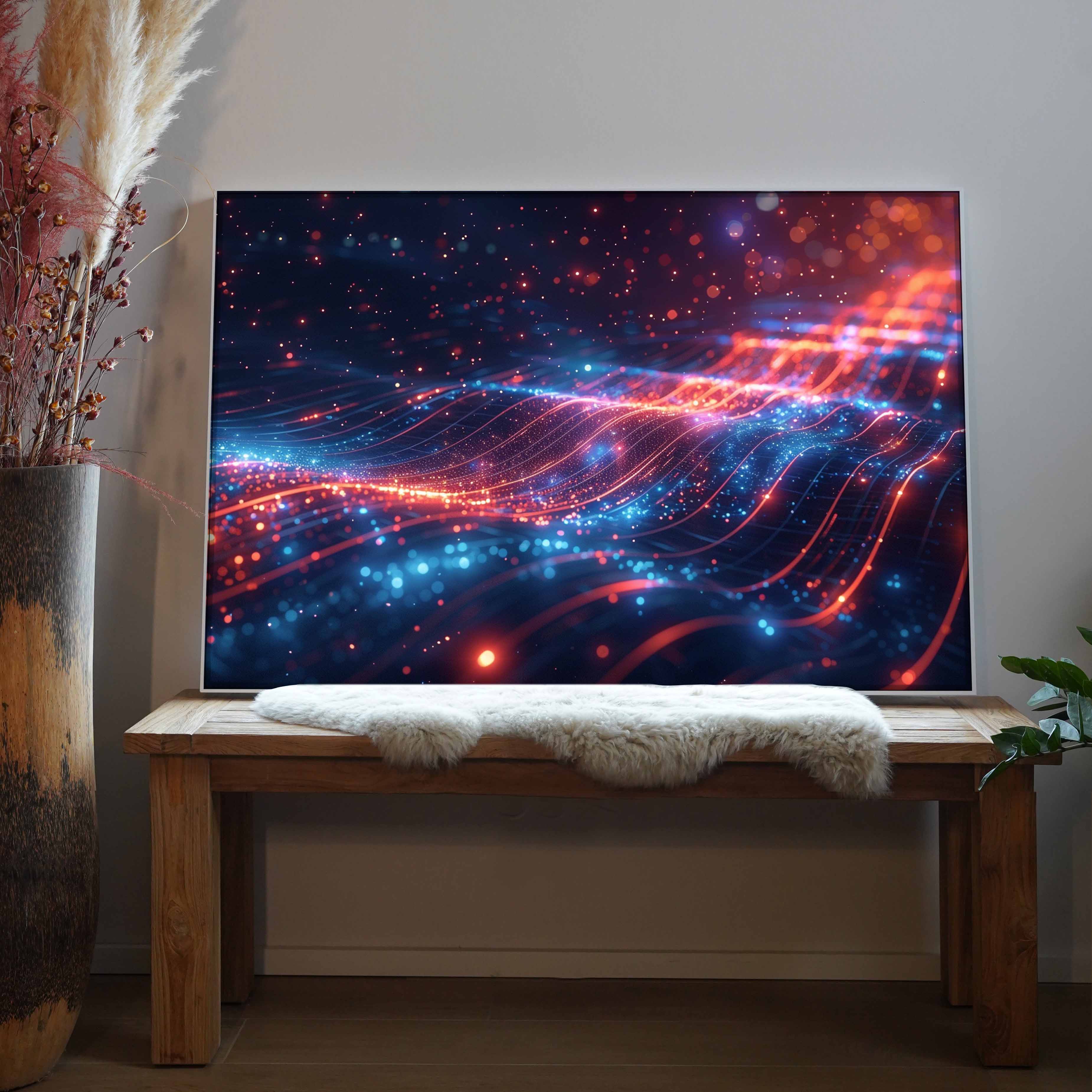 Futuristische Datenwellen 2 | LED Bild